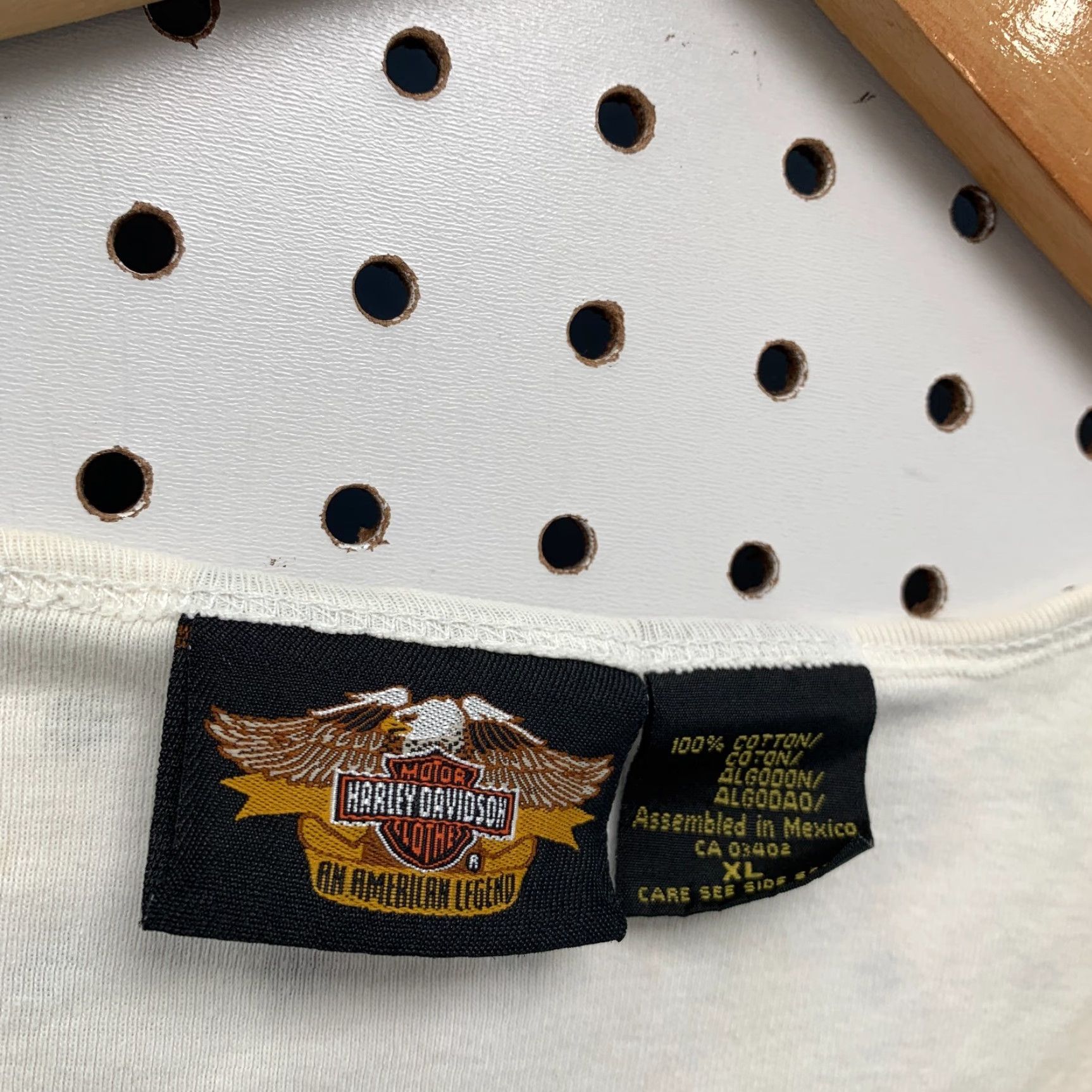 Harley Davidson Harley-Davidson Motorcycle Tank Crop Top Womens XL White Distressed Size XL / US 12-14 / IT 48-50 - 6 Thumbnail