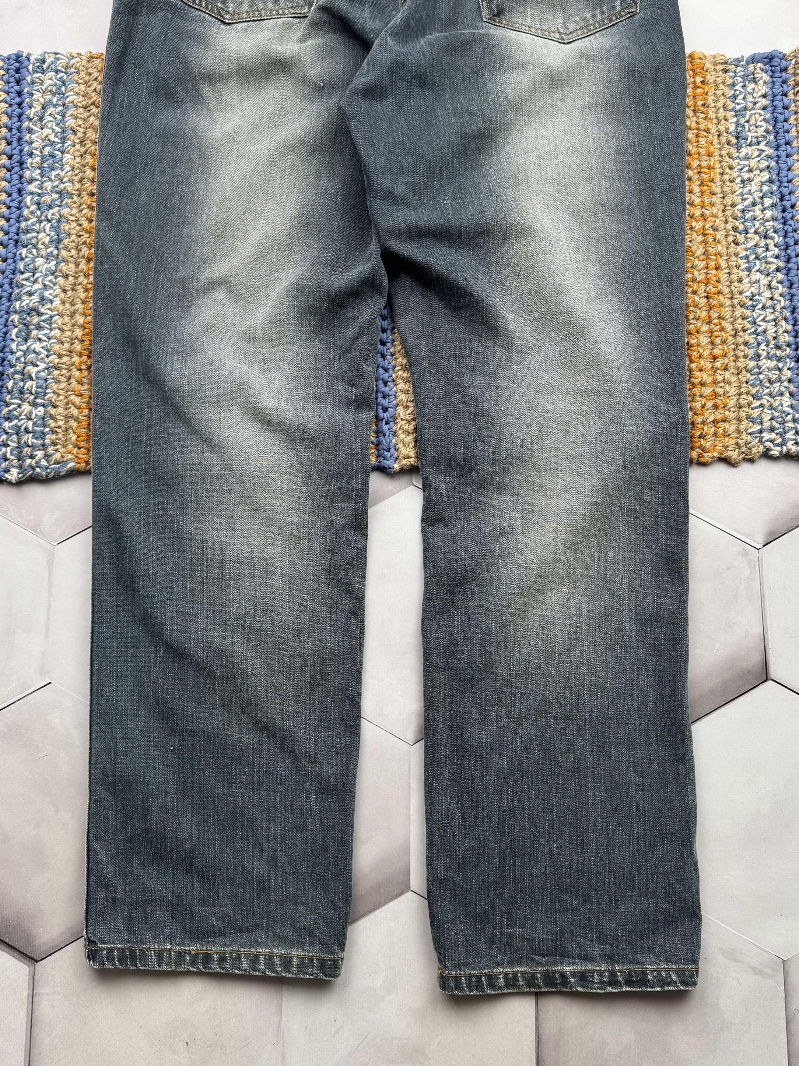 Japanese Brand Vintage Loose Fit Faded Jeans (E4) Size US 36 / EU 52 - 8 Thumbnail