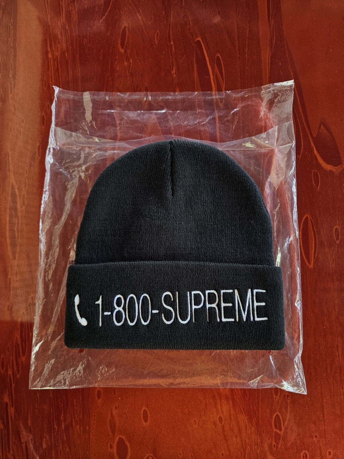 Supreme Supreme 1-800 Number Beanie in Black FW19, Deadstock Size ONE SIZE - 2 Thumbnail