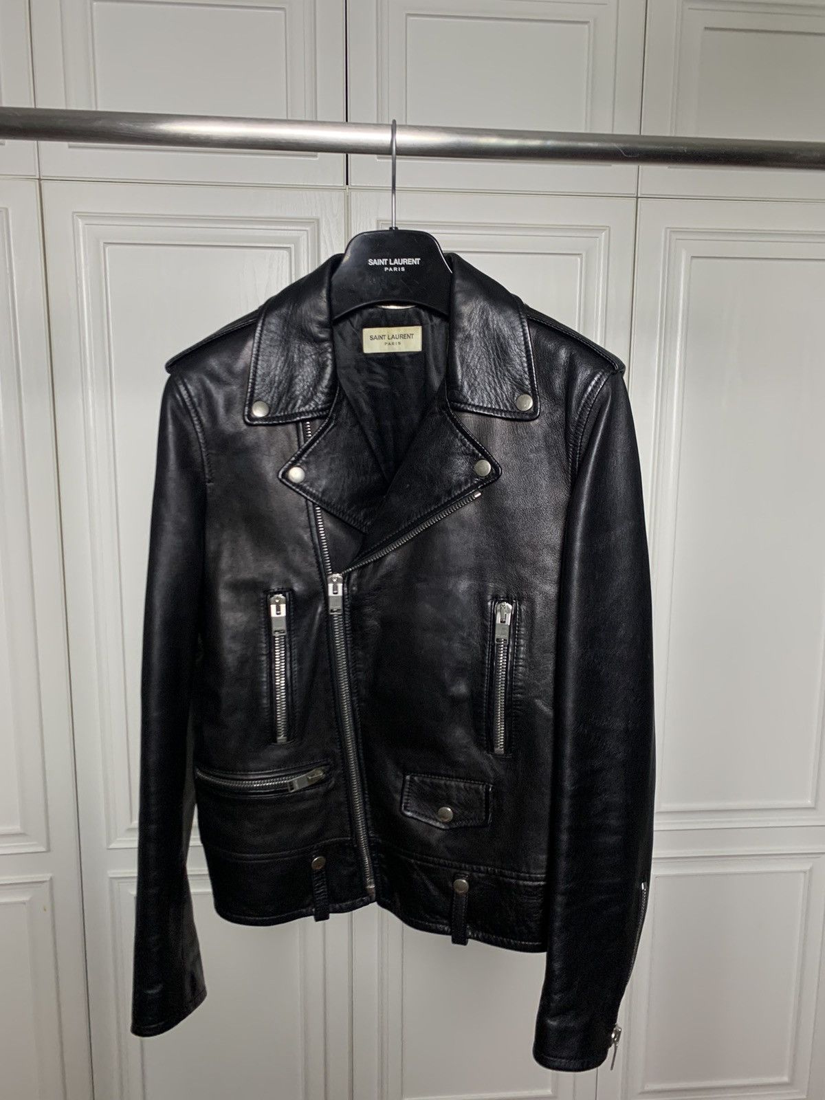 Saint Laurent 2016FW Lambskin L01 leather jacket