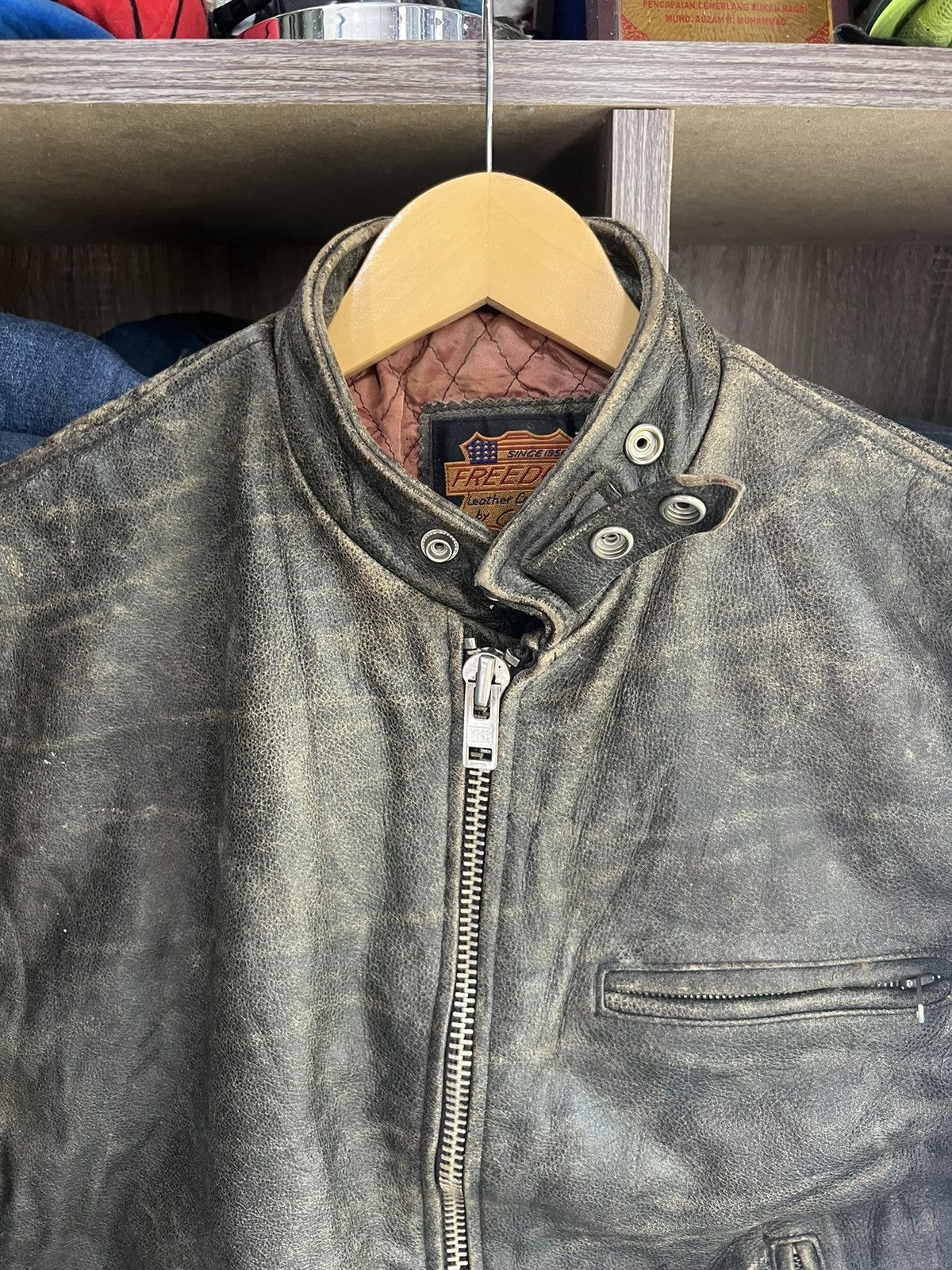 Other 🔥Vintage Freedom Leather Biker Jacket Size US S / EU 44-46 / 1 - 4 Thumbnail