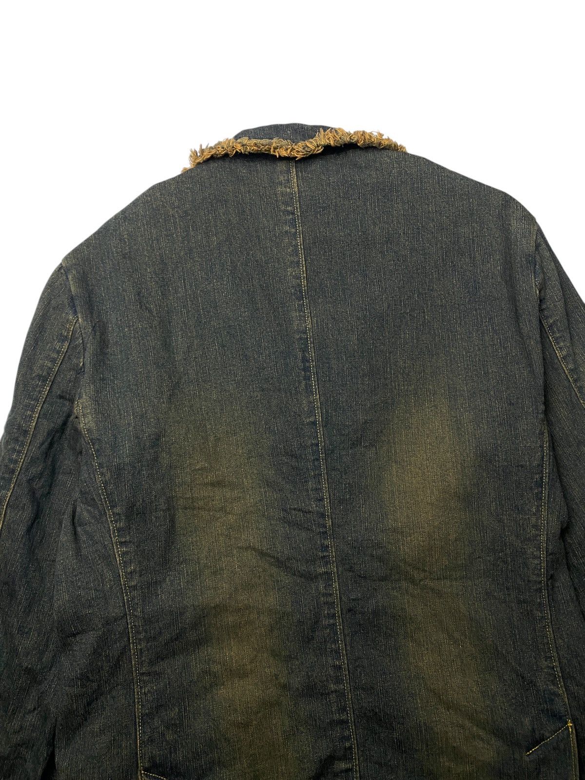 If Six Was Nine × Japanese Brand × Le Grande Bleu (L.G.B.) 2000's Tornado Mart Mudwash Fringe Tribal Denim Coat Size US M / EU 48-50 / 2 - 7 Thumbnail