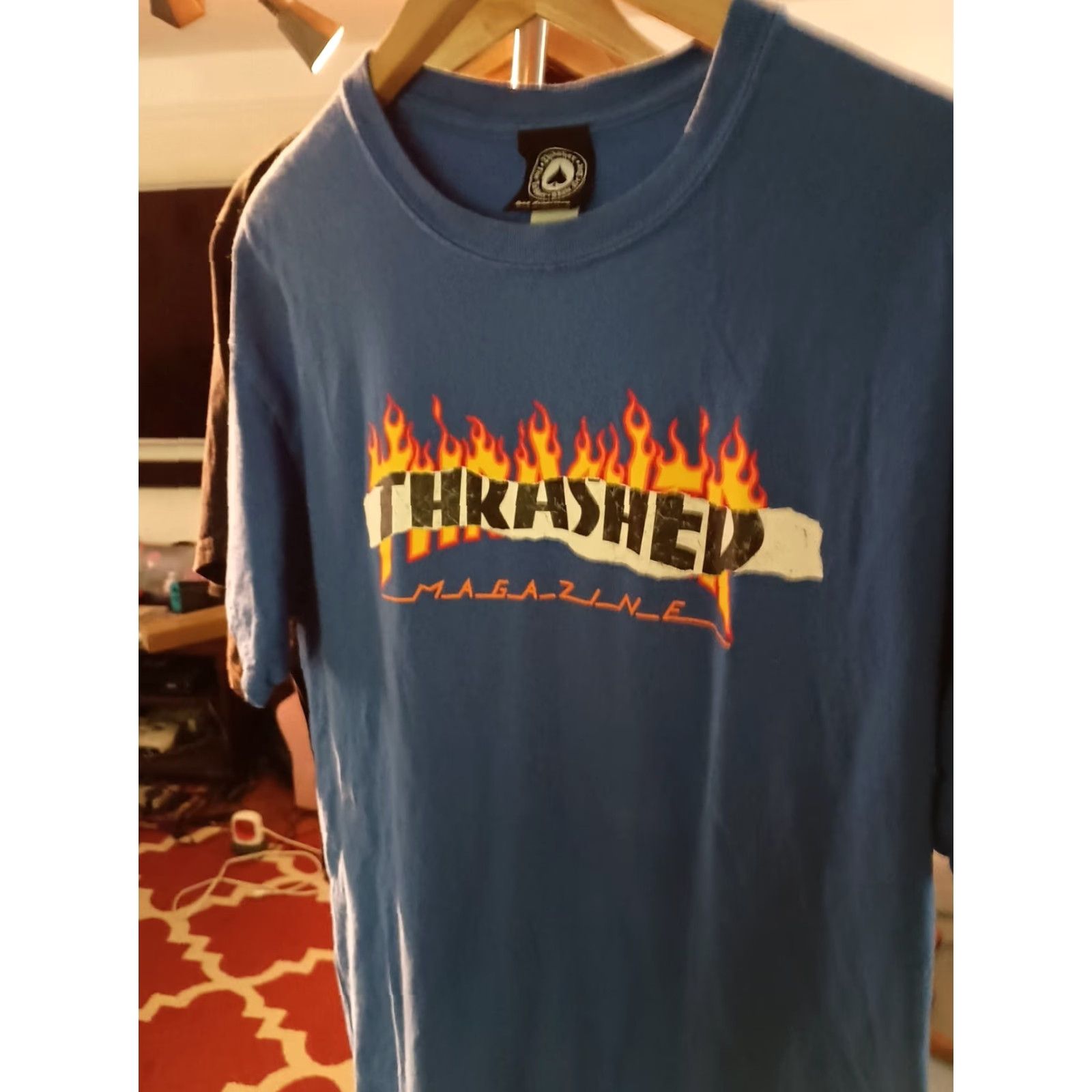 Thrasher VINTAGE Thrasher Magazine Skateboarding T-shirt Men L Blue Flames Shirt Mens Size US L / EU 52-54 / 3 - 3 Thumbnail