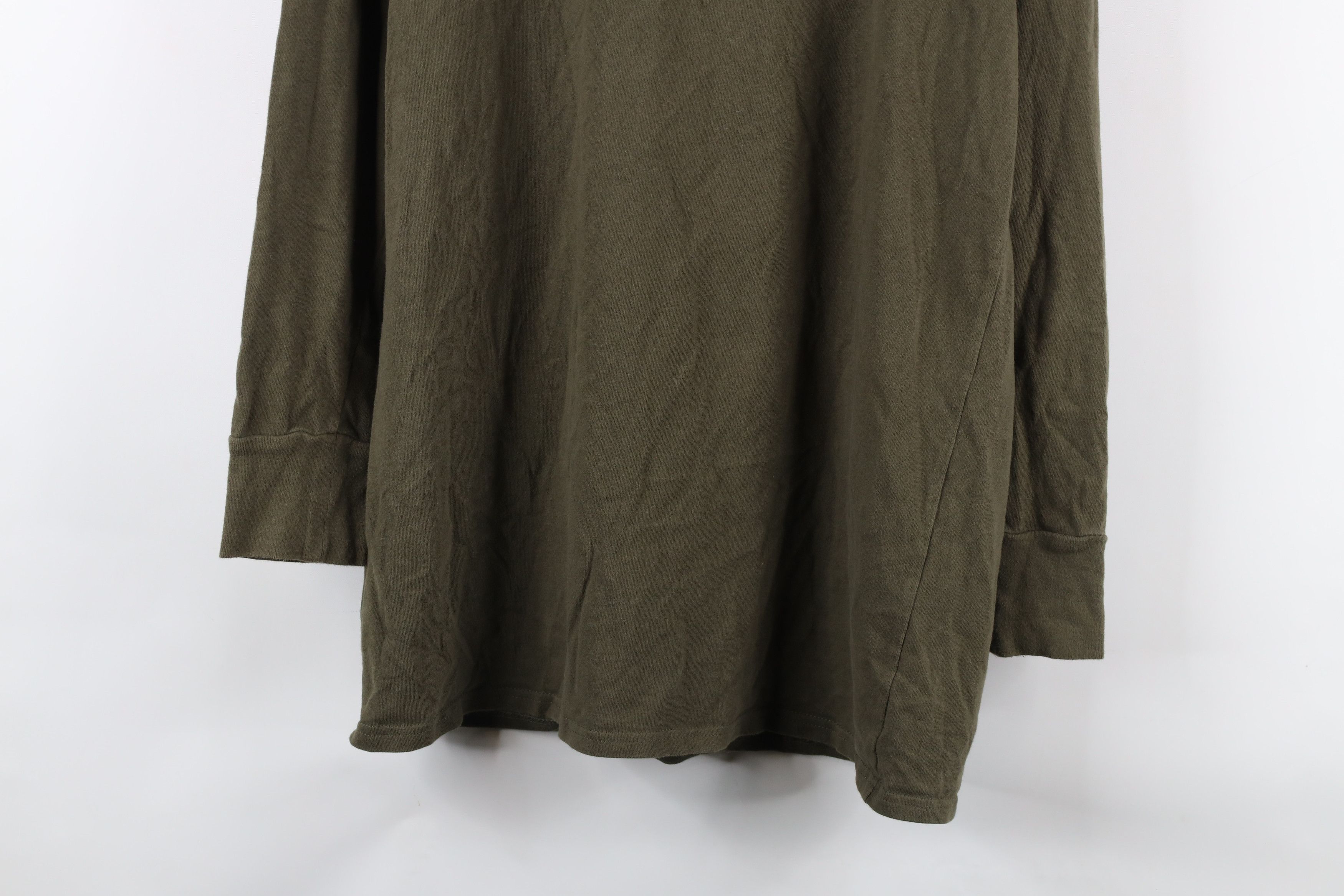 Vintage Vintage German Military Cotton Half Zip Pullover Top Green Size US L / EU 52-54 / 3 - 9 Thumbnail