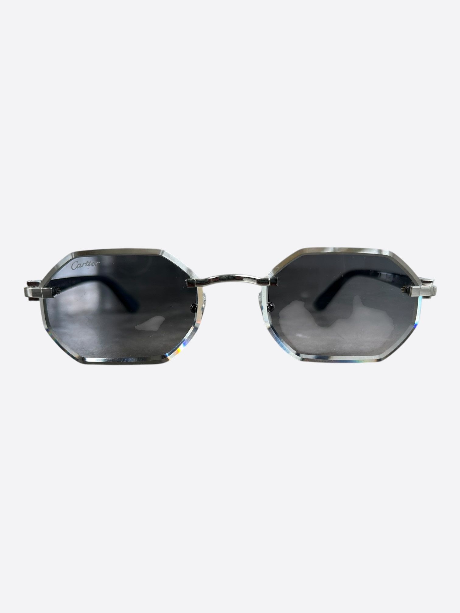 Cartier Cartier Blue & Silver Tinted Glasses Size ONE SIZE - 1 Thumbnail