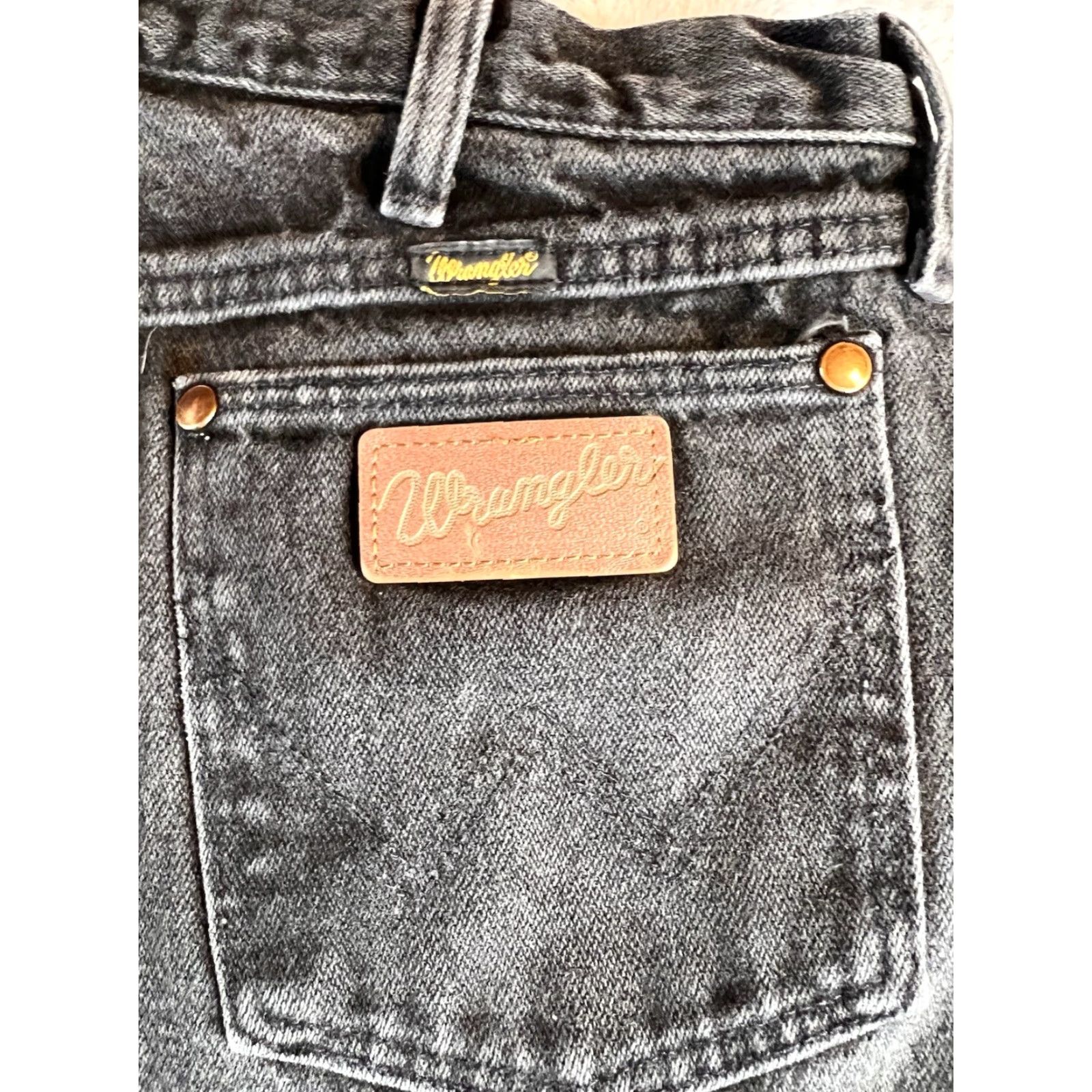 Wrangler Wrangler Jeans Mens 34x36 Black Denim Cowboy Cut Wrangler Cowboy Cut Jeans 34x36 Mens Black Denim Rodeo 13MWZWK Size US 34 / EU 50 - 7 Thumbnail