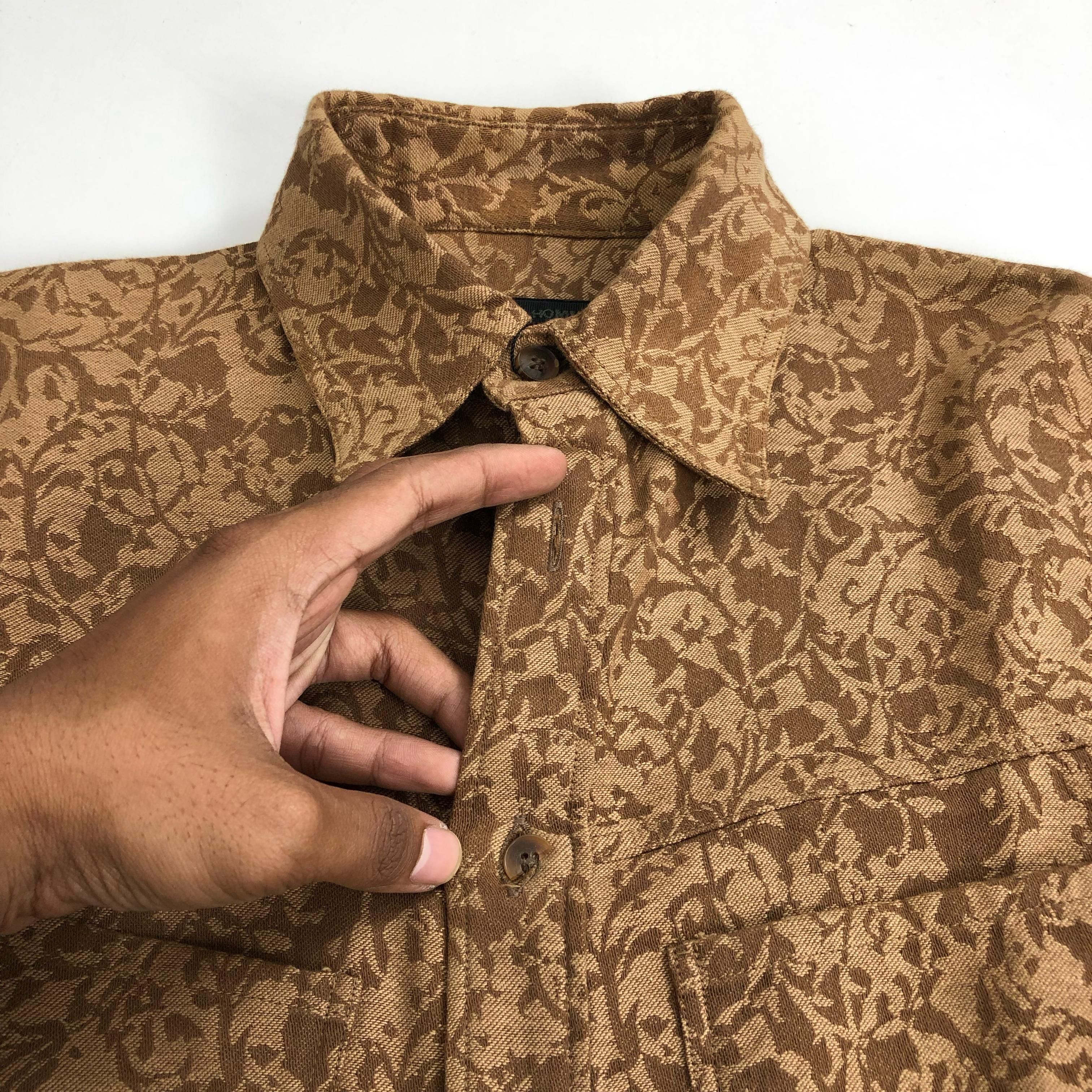 Issey Miyake Vtg Tete Homme Issey Miyake Double Pocket Floral Shirt Size US M / EU 48-50 / 2 - 3 Thumbnail