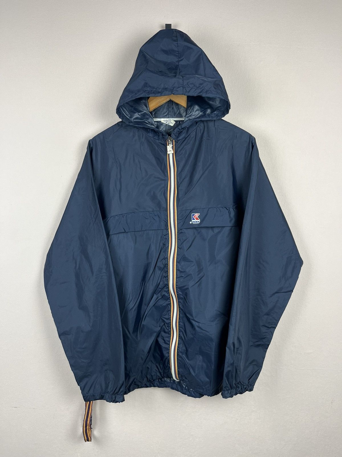 K-Way K-Way Vintage Hooded Zip Windbreaker Rain Jacket Bag Size US L / EU 52-54 / 3 - 7 Thumbnail
