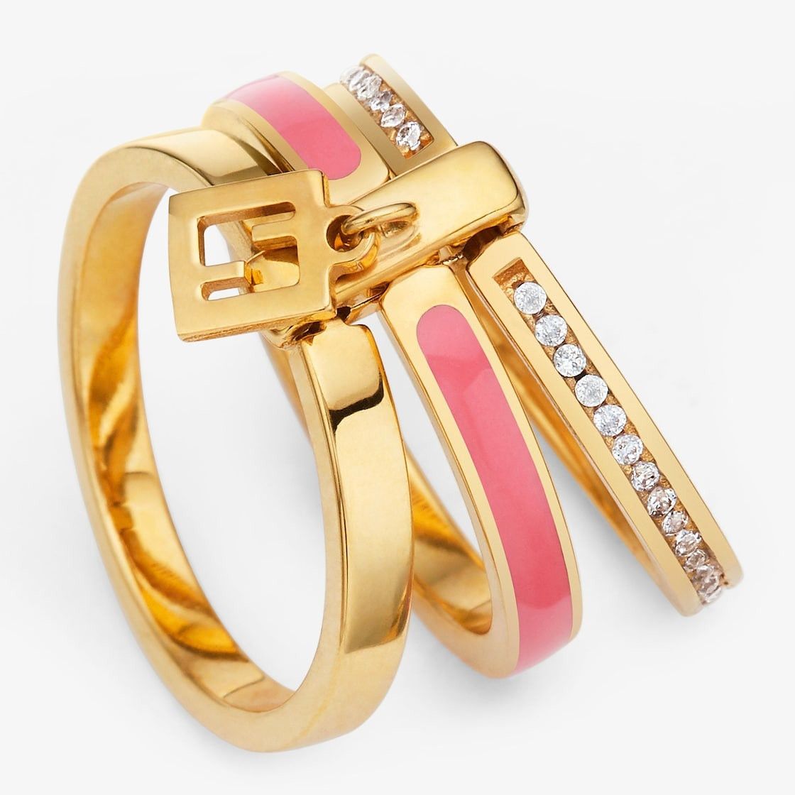 Fendi o1s1wg110925 Size:OS/Forever Fendi Ring in Golden Size ONE SIZE - 2 Thumbnail