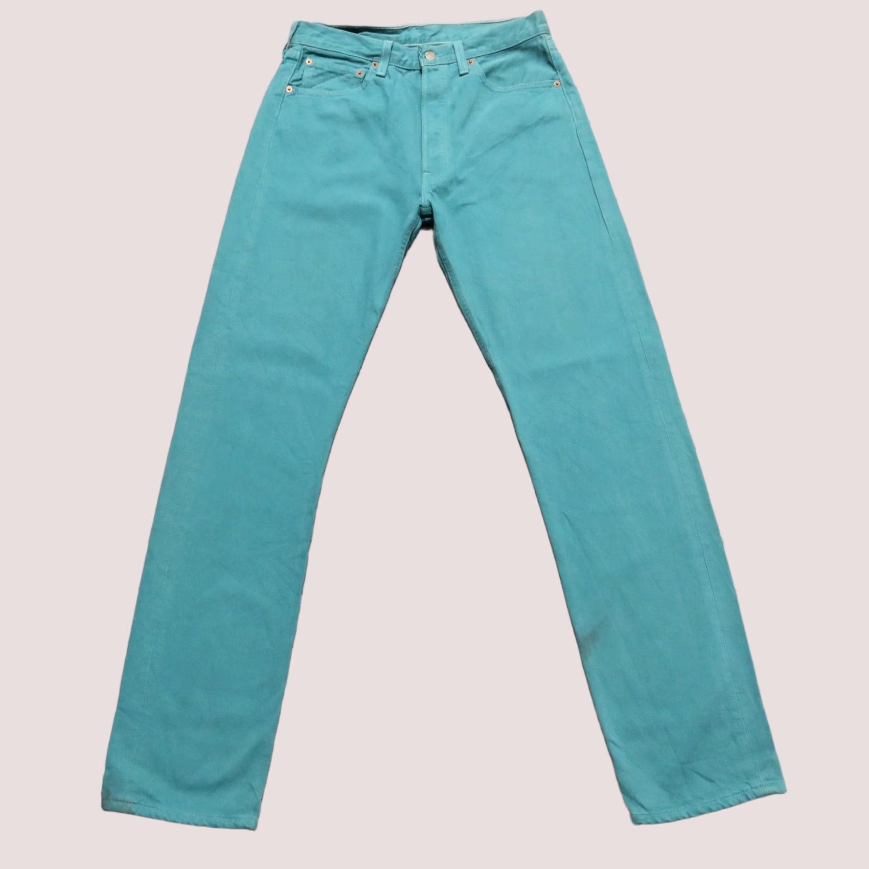 Levi's VINTAGE Levi's 501 Denim Jeans Men Teal 30-31" 34" Inseam Made in USA Size US 30 / EU 46 - 1 Thumbnail