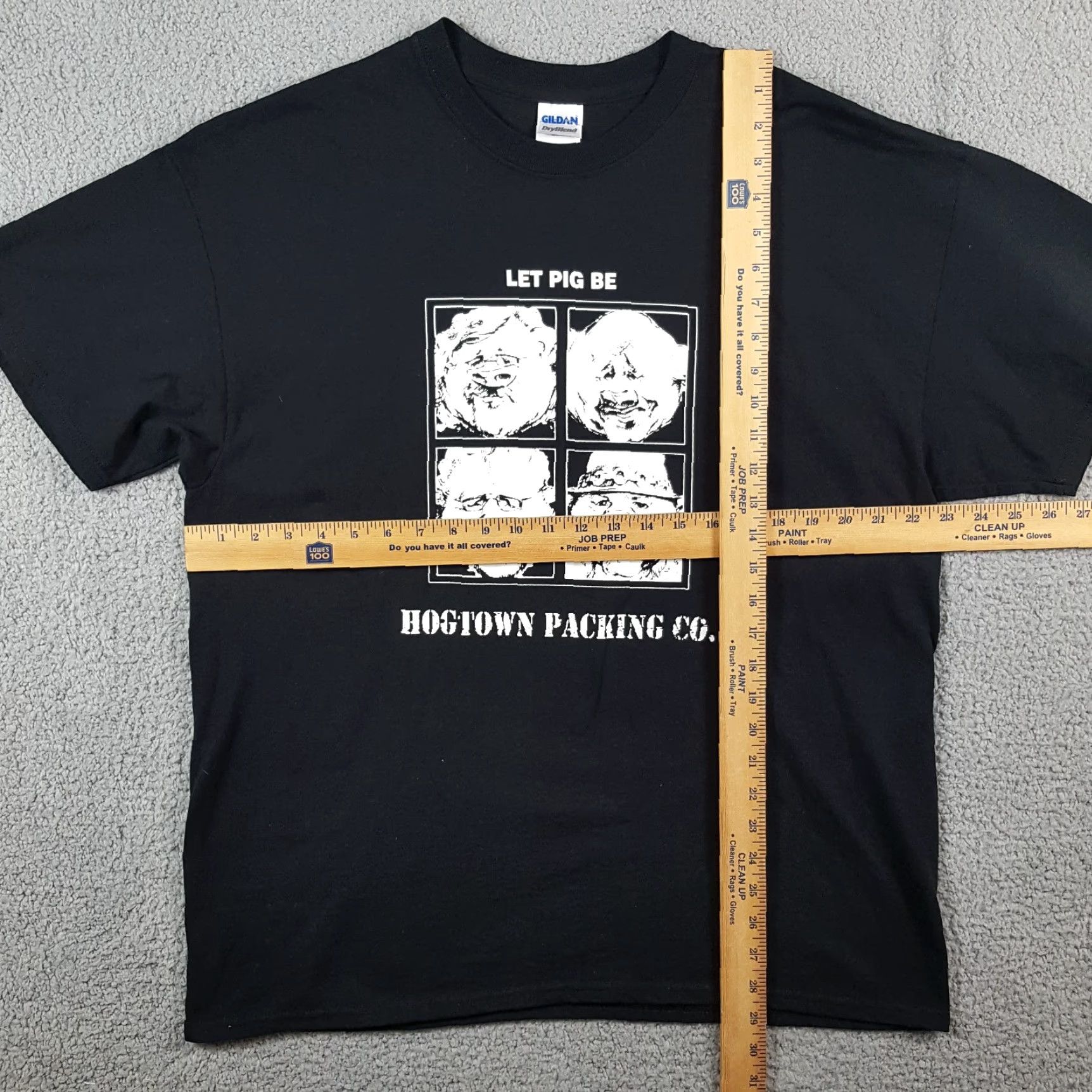 Gildan VINTAGE Gildan Hogtown Packing Co Pig Piggy Blues Metal T-Shirt Adult XL Black Music Grunge 90s Y2K Mens Size US XL / EU 56 / 4 - 6 Thumbnail