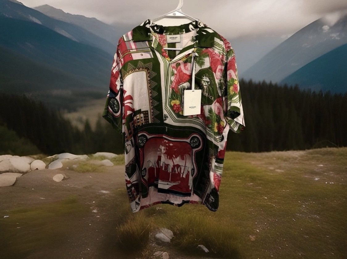 Bape Bape Black Tropical Button-Up – Pink & Green All-Over Print Size US S / EU 44-46 / 1 - 1 Thumbnail