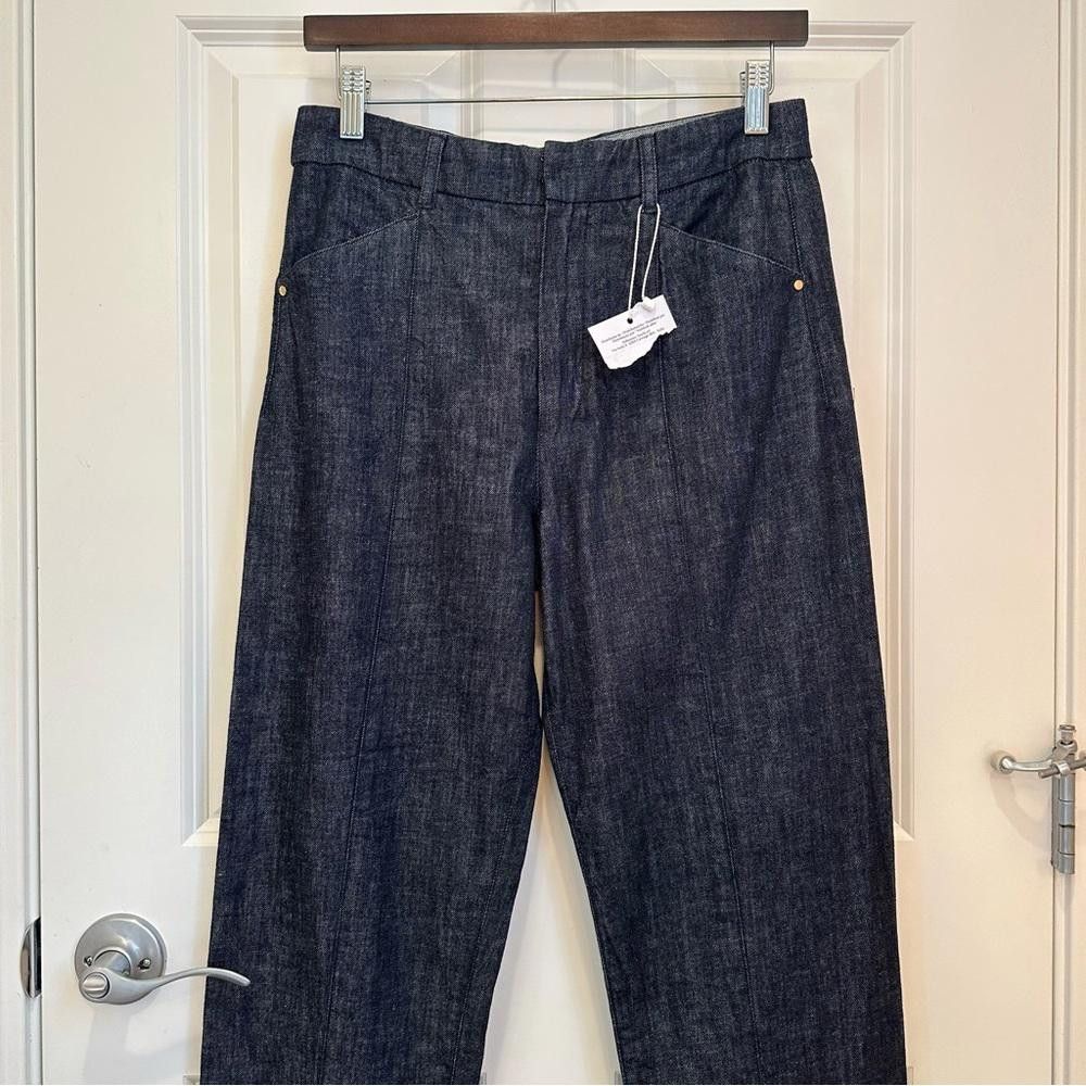 Designer ‘ S Max Mara Label-cut Denim Carrot Trousers Size: US6 IT40 Size 28" / US 6 / IT 42 - 2 Thumbnail