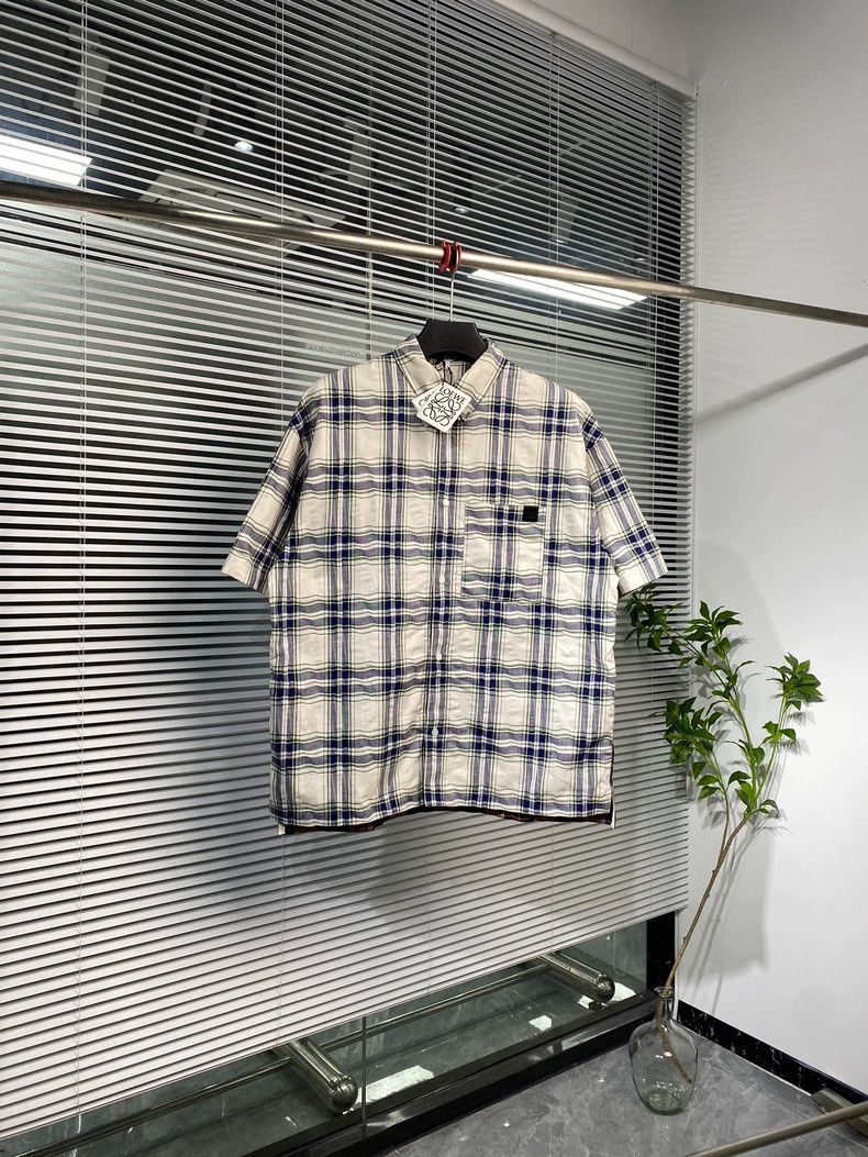 Loewe LOEWE Short-sleeved shirt, patchwork plaid Size L / US 10 / IT 46 - 1 Thumbnail