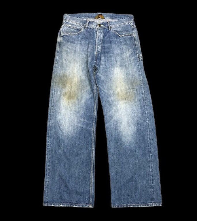 Japanese Brand WIDE LEG MELPLE SELVEDGE BUCKLE BACK DENIM Size US 33 - 1 Thumbnail