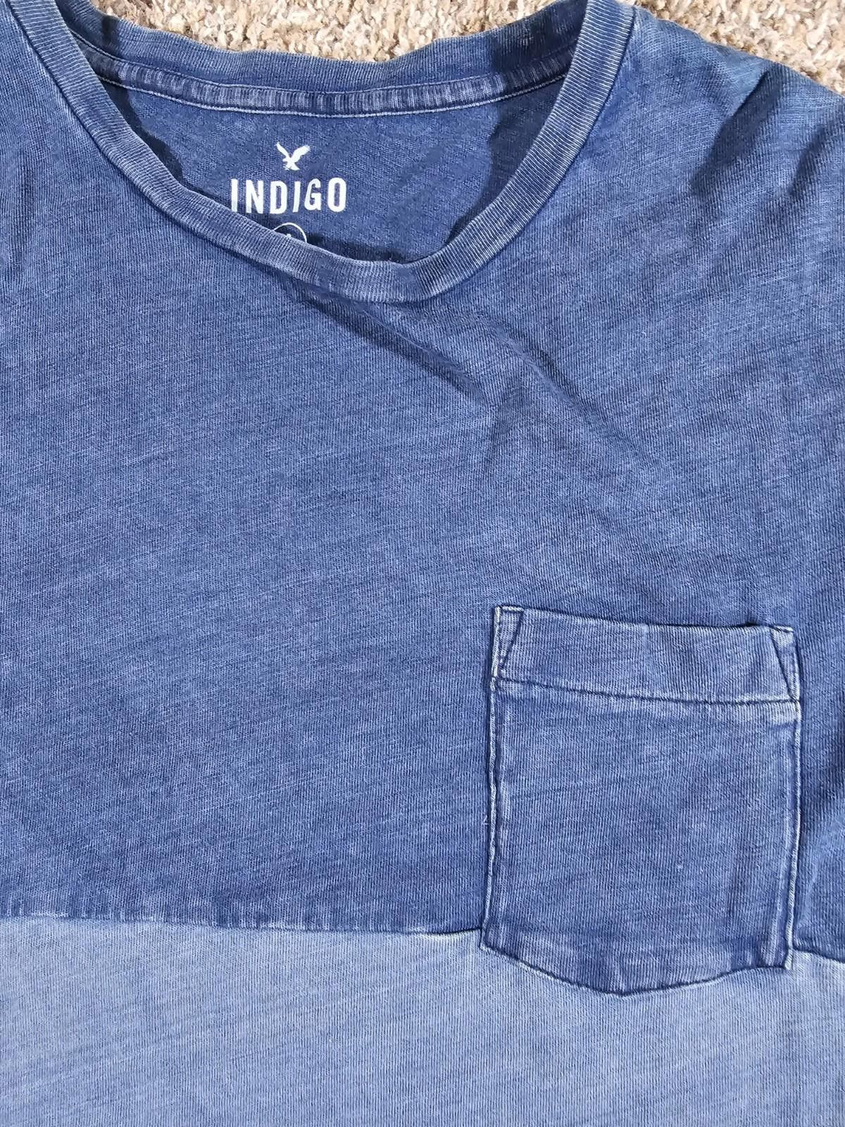 American Eagle Outfitters American Eagle Indigo Blue Tshirt M Size US M / EU 48-50 / 2 - 2 Thumbnail