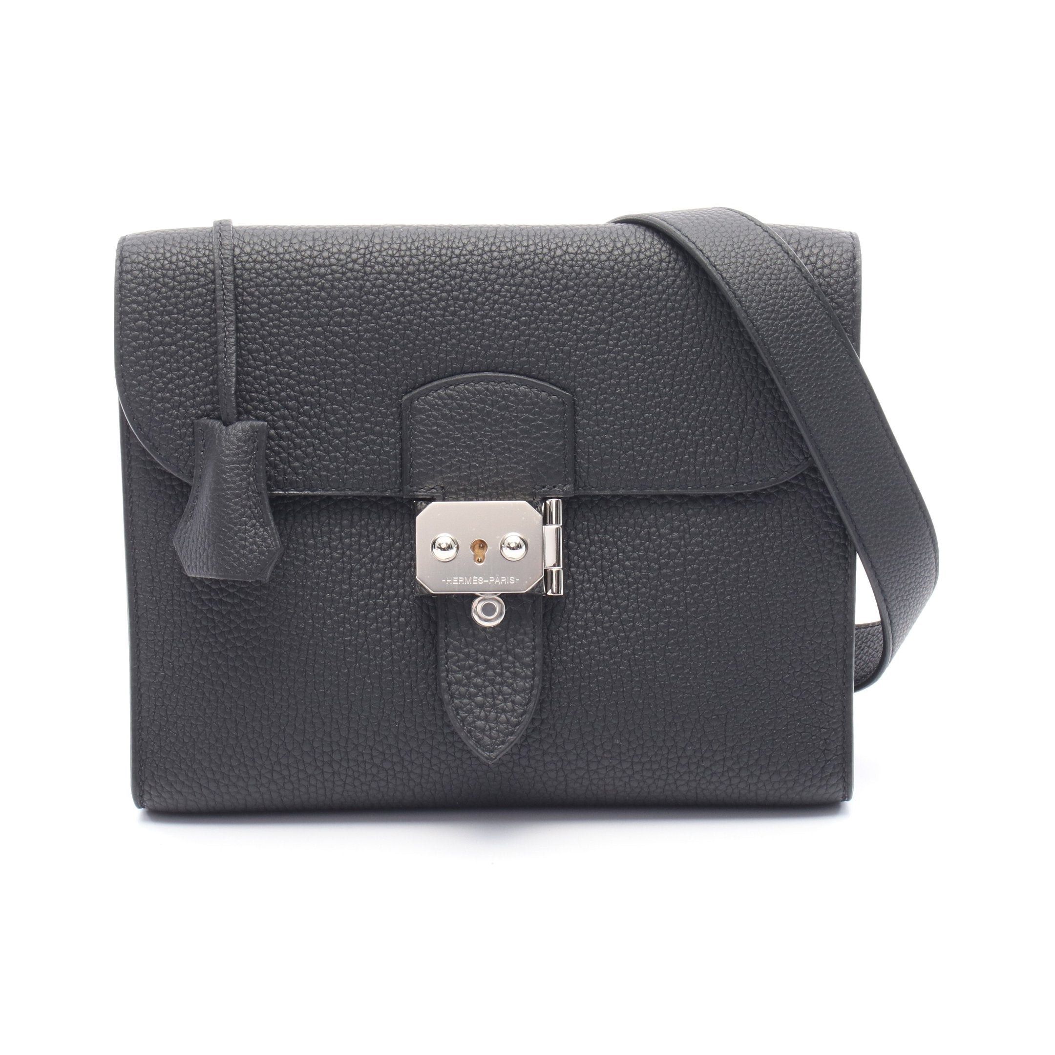 Hermes Hermes Sac Adepesh 21 Shoulder Bag Togo Black Silver Hardware U Stamp Size ONE SIZE - 1 Thumbnail