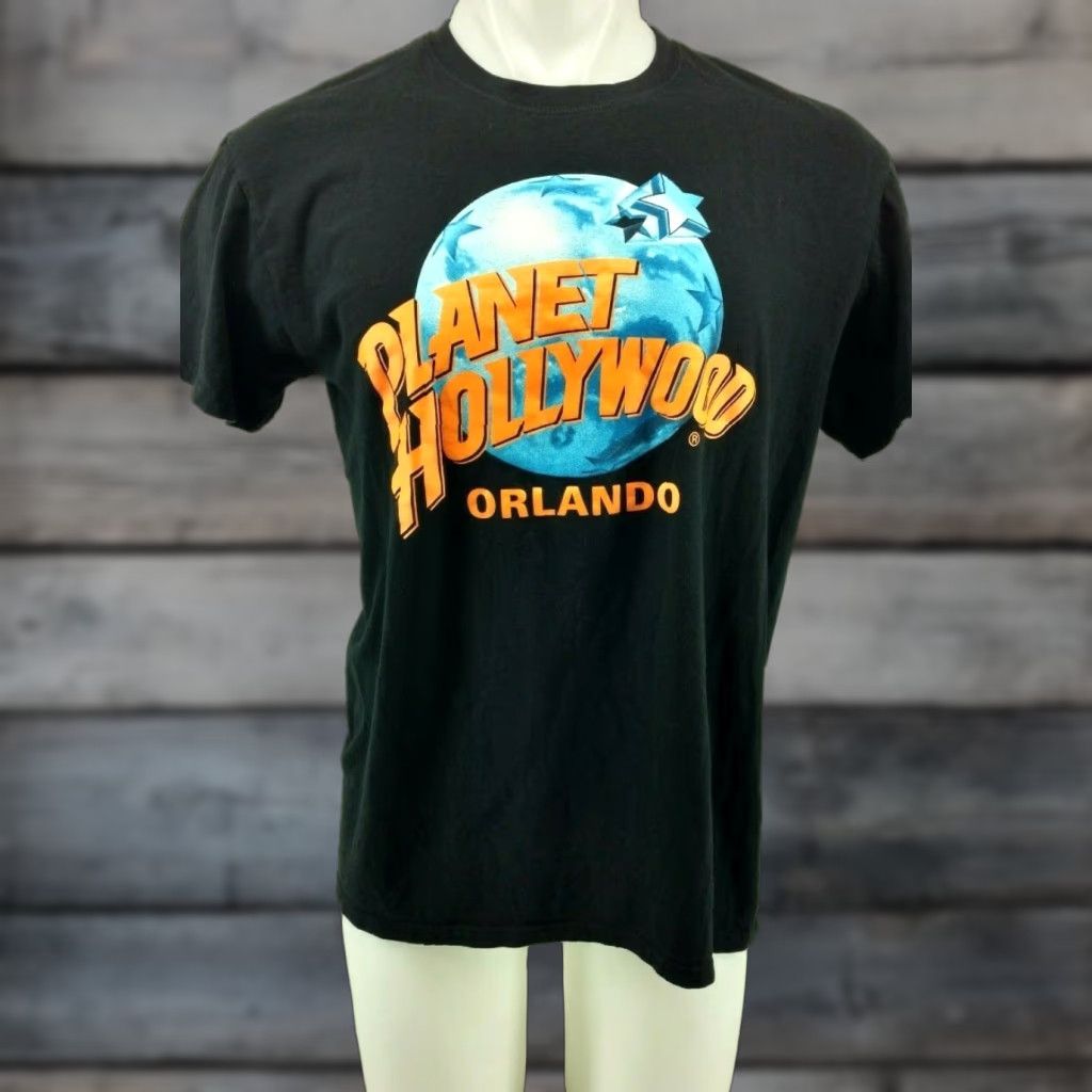 Planet Hollywood Planet Hollywood T Shirt Size Large Black Men Crew Neck Short Sleeve Logo Vintage No Size US L / EU 52-54 / 3 - 1 Thumbnail
