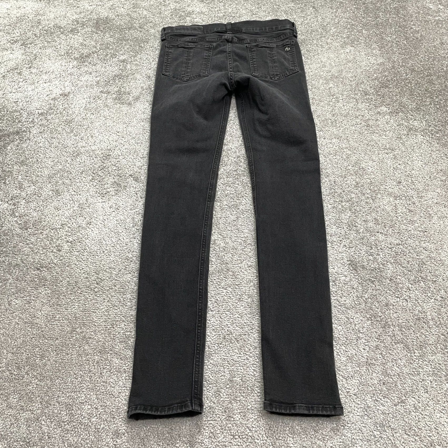 Rag & Bone VINTAGE Rag & Bone Women's Skinny Jeans 28x30 Tall Black Mid Rise Stretch Denim 2010s Streetwear Size 29" - 2 Thumbnail