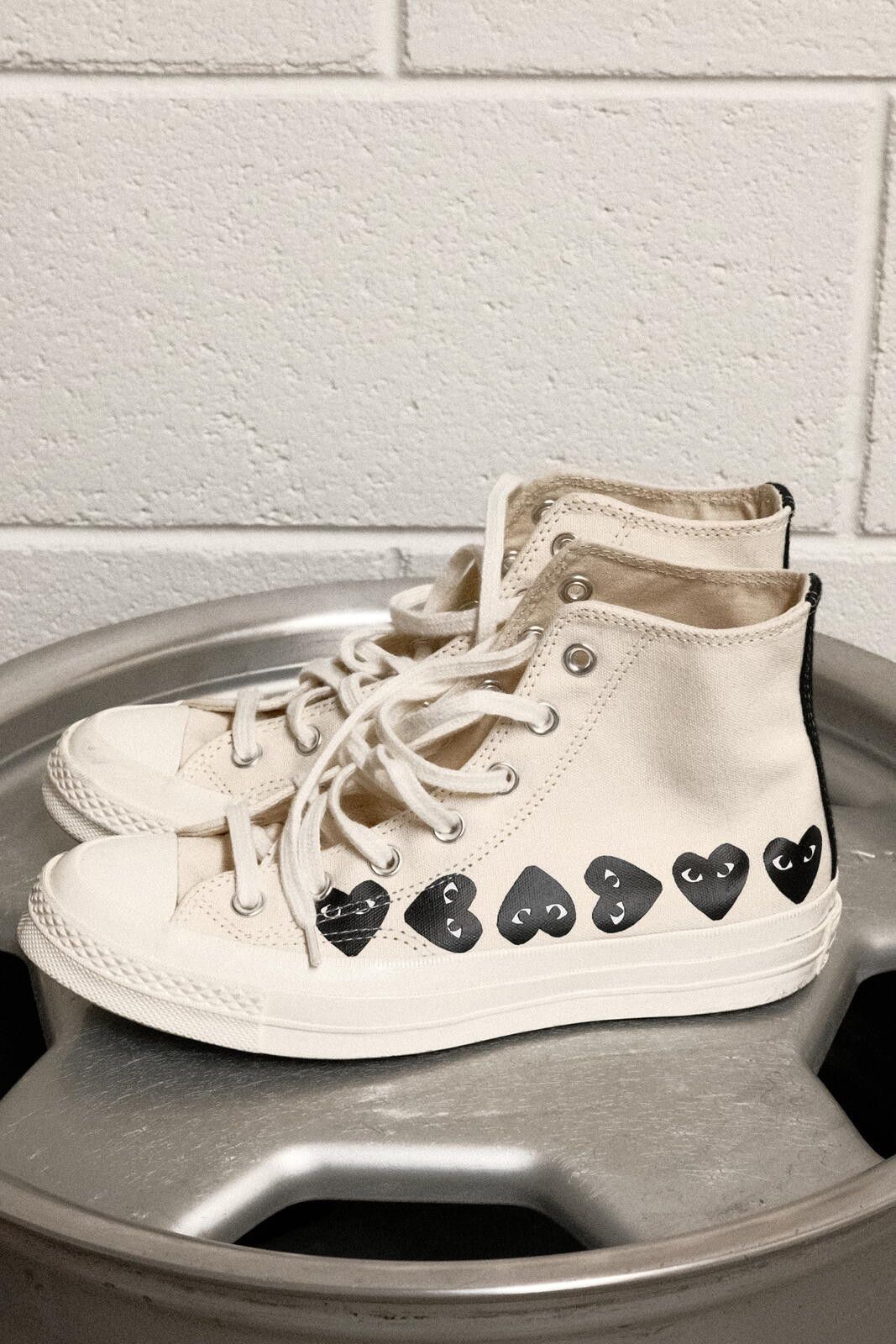 Converse Converse x Comme des Garçons Play White High-Tops Mens 6 Size US 7.5 / IT 37.5 - 4 Thumbnail
