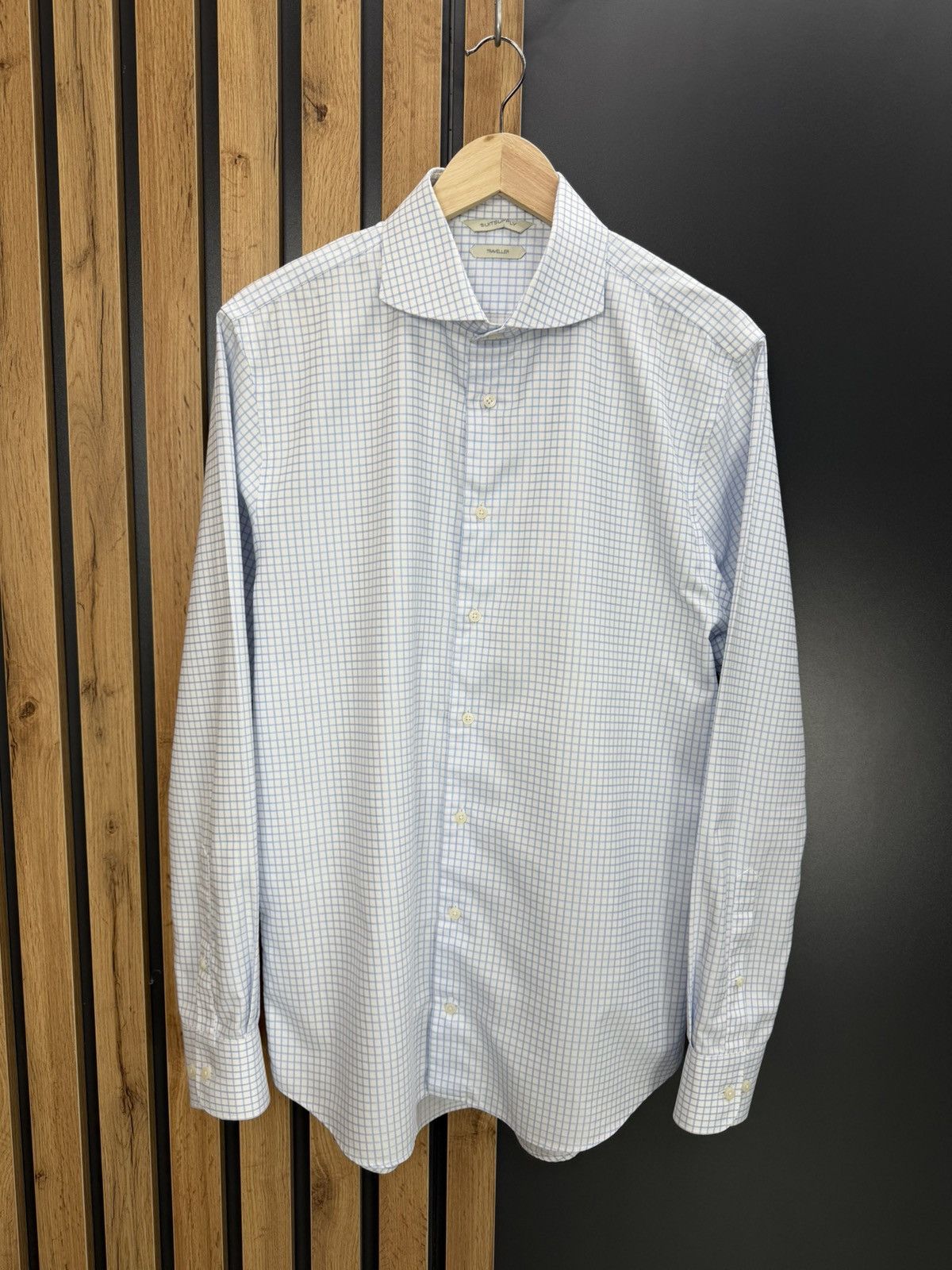 Suitsupply Suitsupply Traveller Cotton Long Sleeve Shirt Size 42 Size US XL / EU 56 / 4 - 1 Thumbnail