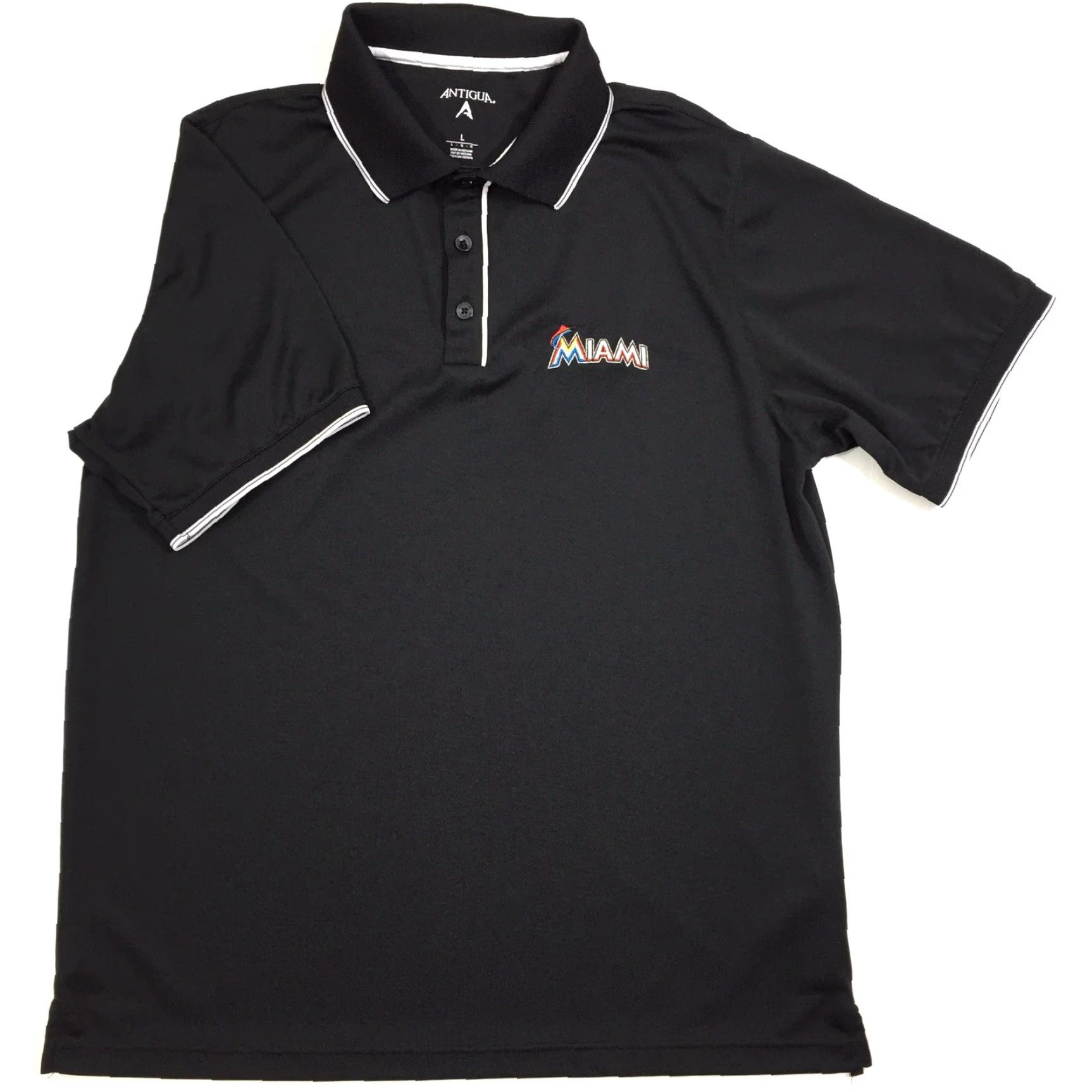 Vintage Antigua Polo Shirt Mens Large Black Short Sleeve Embroidered Polo Rugby Shirt Size US L / EU 52-54 / 3 - 2 Thumbnail