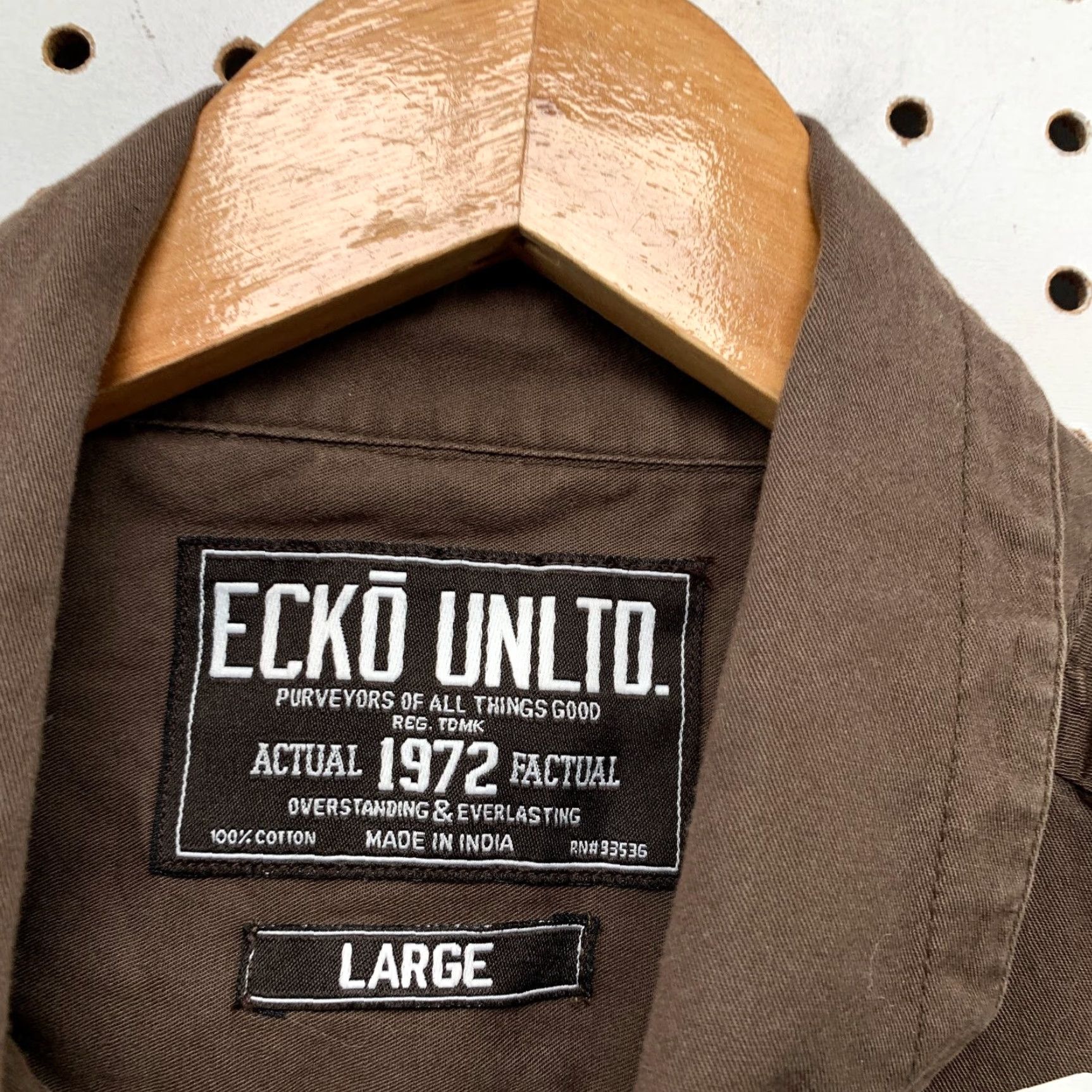 Ecko Unltd. VINTAGE Ecko Unltd. Button-Up Shirt Mens L Brown Cotton Short Sleeve Collared - Button-Down Casual 90s Y2K Patches Size US L / EU 52-54 / 3 - 3 Thumbnail