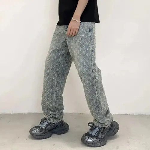 VIBE Cross Embroidered Denim Jeans Size US 32 / EU 48 - 2 Thumbnail