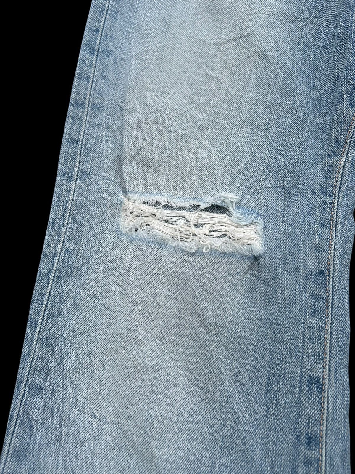 Edwin × If Six Was Nine × Kapital Flare💥Edwin Selvedge Distressed Japanese Punk grunge denim Size US 31 - 6 Thumbnail