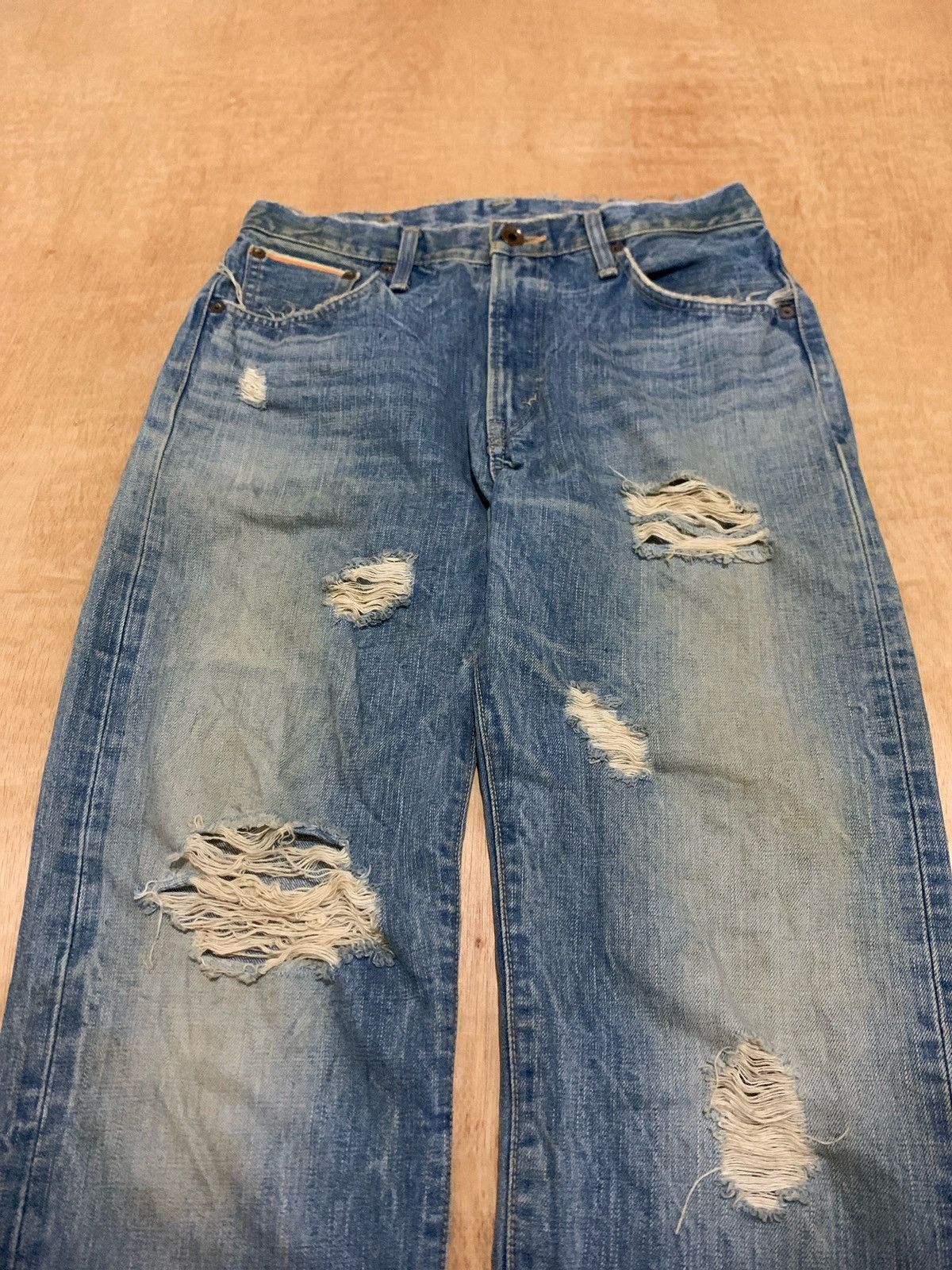 Japanese Brand Vintage Distressed Denim Edwin Selvedge Jeans Size US 30 / EU 46 - 3 Thumbnail