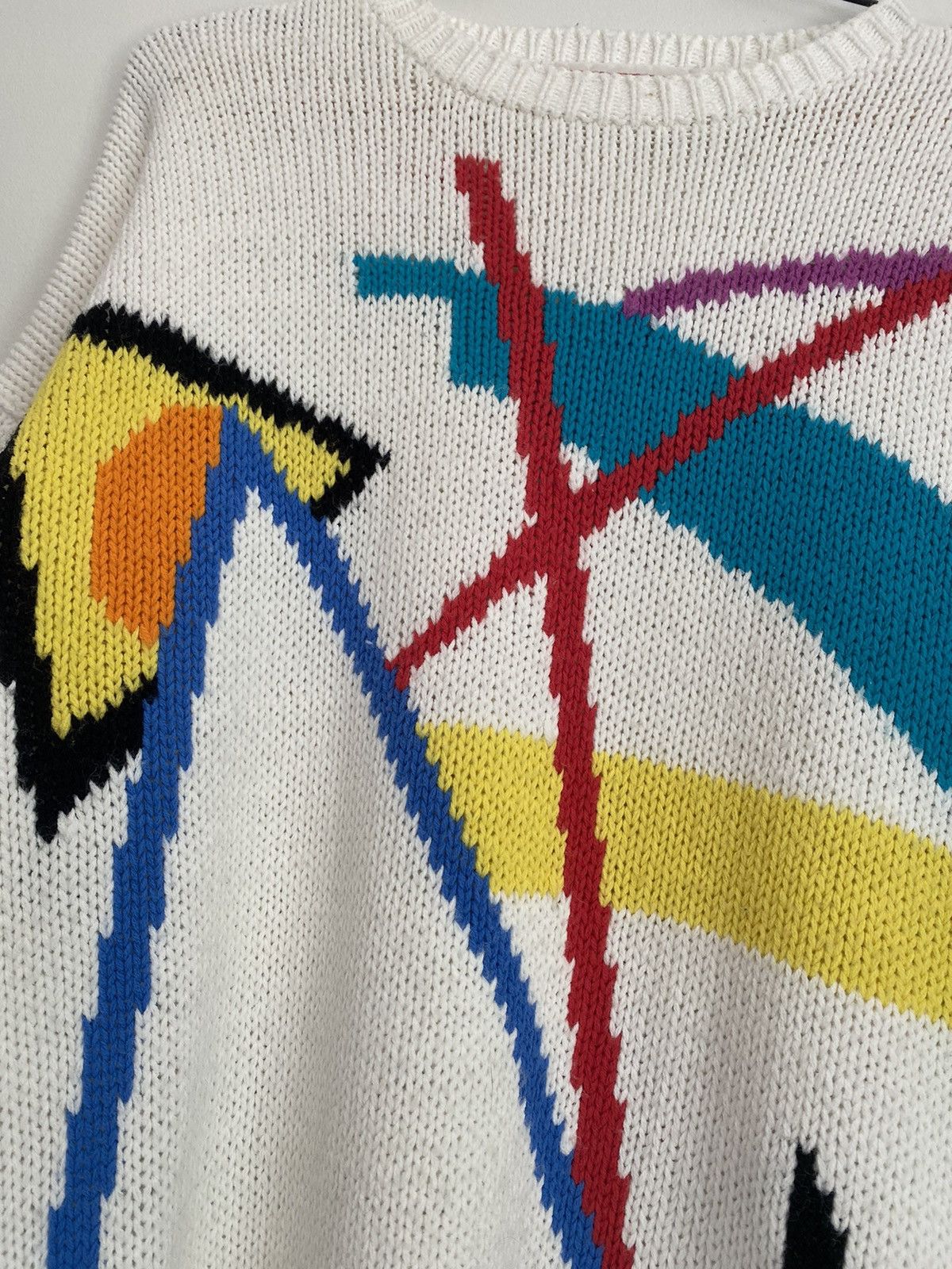 Vintage One of a kind wool sweater with geometric print Size US M / EU 48-50 / 2 - 2 Thumbnail