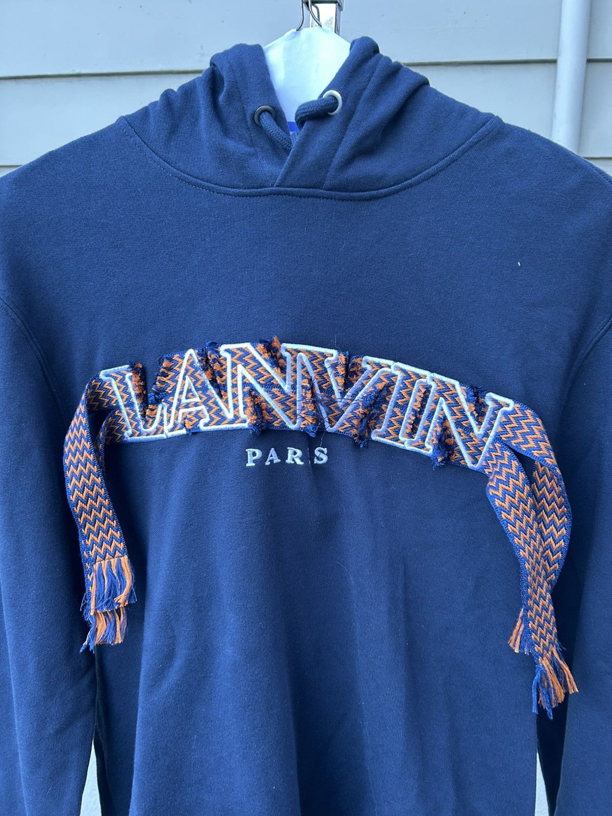 Lanvin Lanvin Navy curb hoodie Size US M / EU 48-50 / 2 - 2 Thumbnail