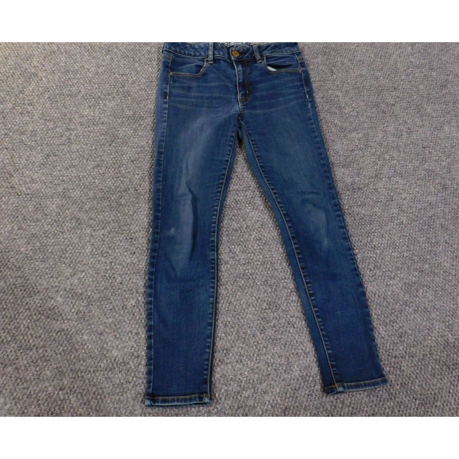 American Eagle Outfitters American Eagle Outfitters Jeans Jegging Blue Stretch Dark Denim Womens Size 6 Regular Inseam 26 Size 28" / US 6 / IT 42 - 2 Thumbnail