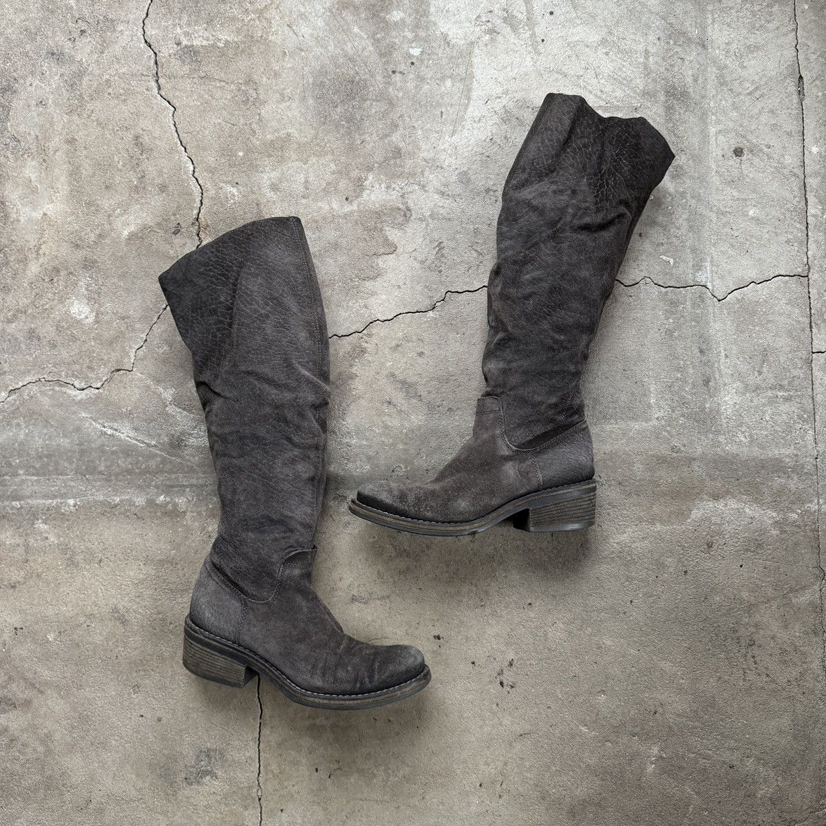 Seditionaries Vic Matie Italy Suede Leather Knee High Boots Size US 7.5 / IT 37.5 - 1 Thumbnail