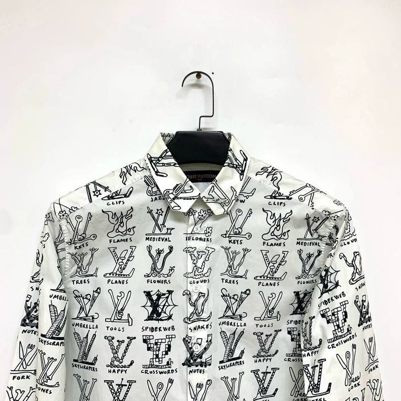 Louis Vuitton Louis Vuitton White gesture shirt 2503-Nextarrow Size US M / EU 48-50 / 2 - 3 Thumbnail