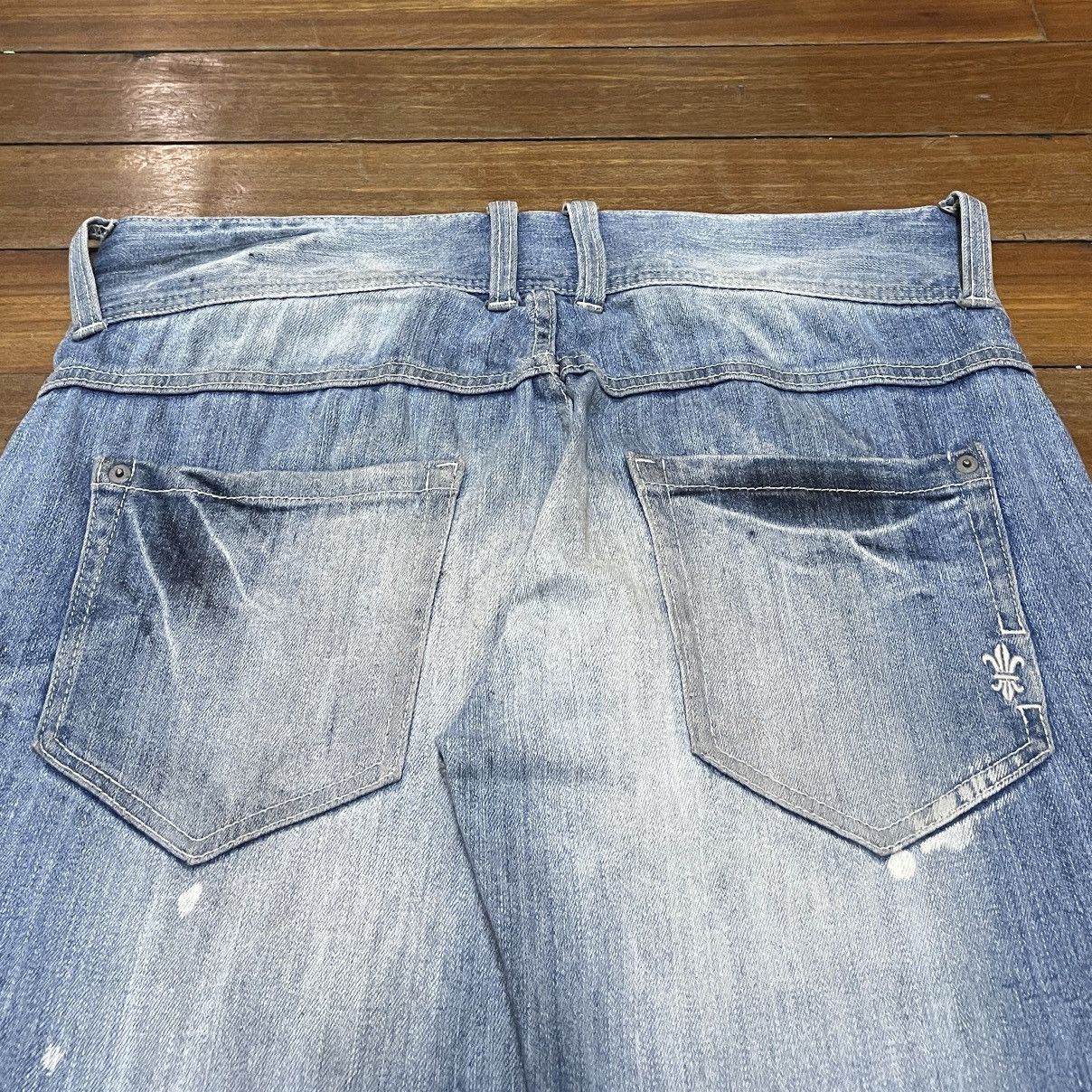 14th Addiction Rare Design Vintage Japanese Brand Cook Flared Jeans 1990s Size US 34 / EU 50 - 4 Thumbnail