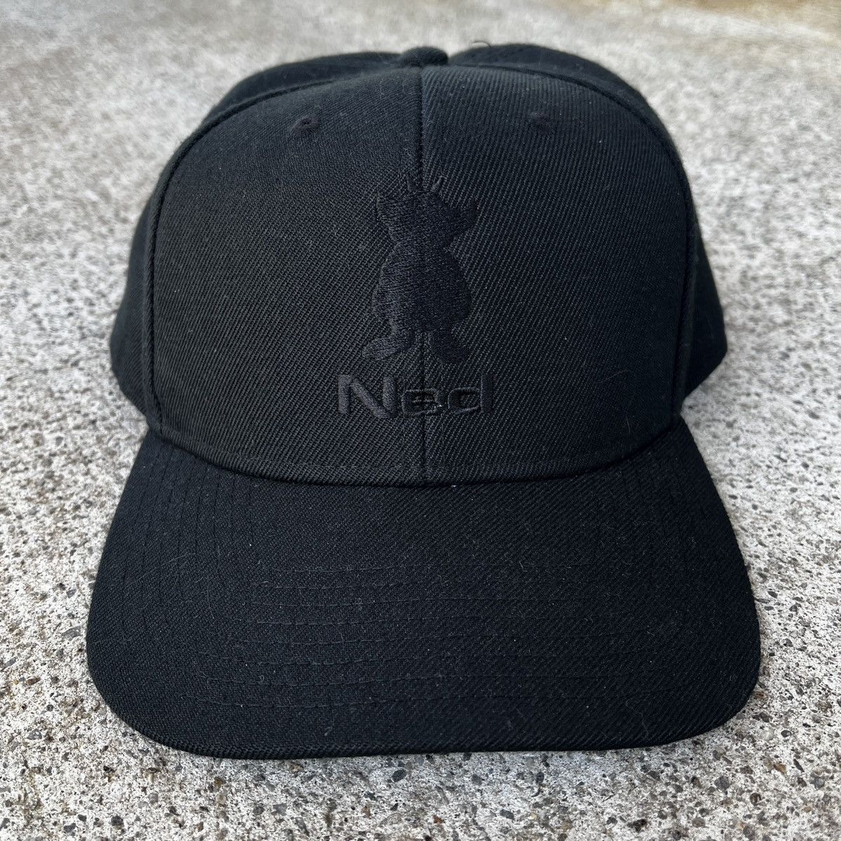 Vintage Vintage Ned Black Snapback Hat Skater Rave Size ONE SIZE - 1 Thumbnail