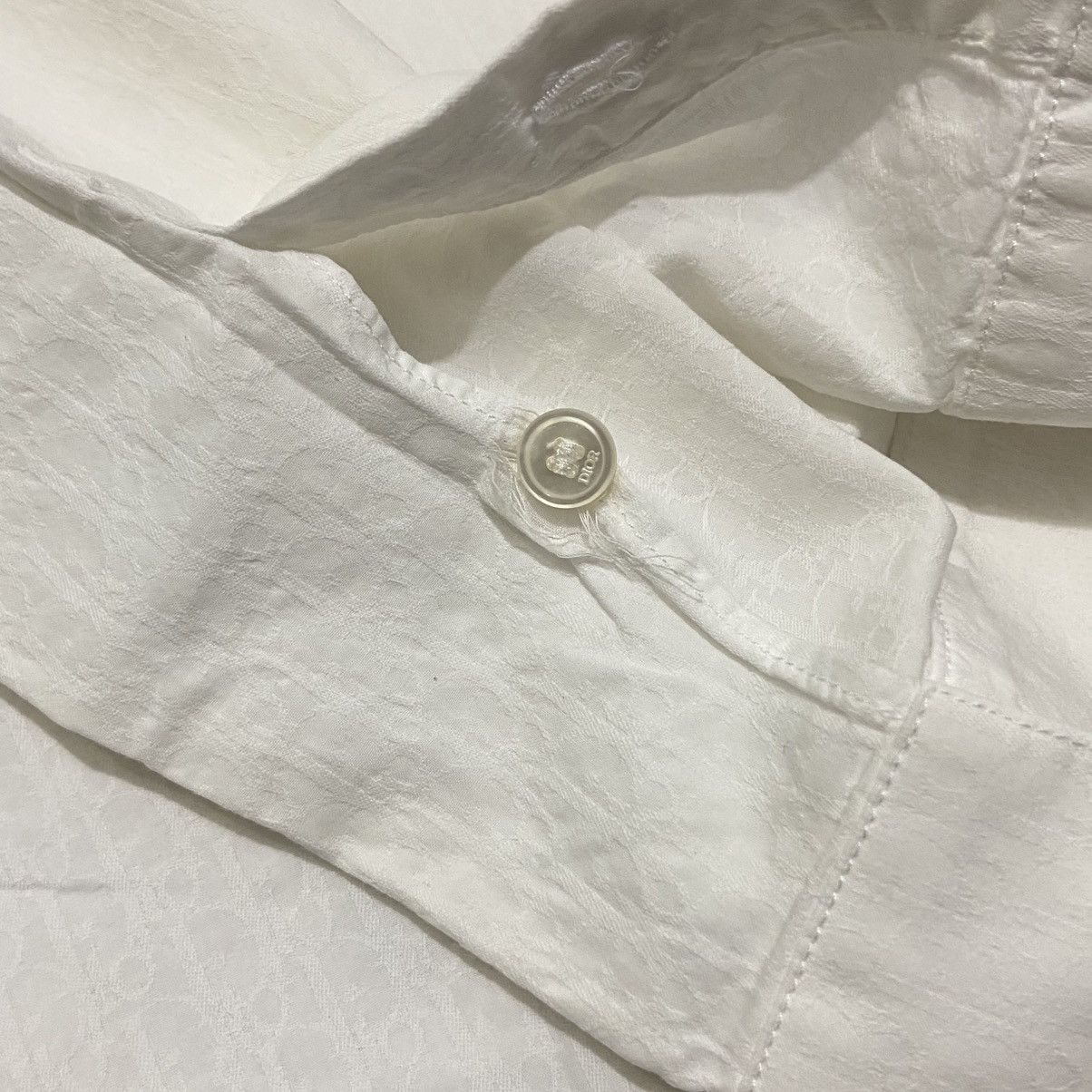 Dior Dior Homme Monogram Button Ups White Shirt Size US S / EU 44-46 / 1 - 8 Thumbnail