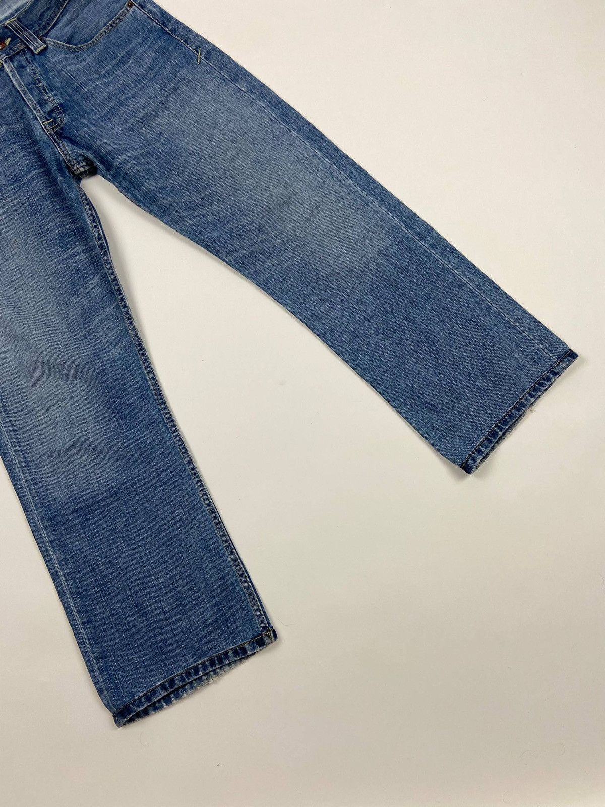 Evisu × Puma Blue Denim Straight Fit Seagull Logo Vintage Y2K Size US 32 / EU 48 - 9 Thumbnail