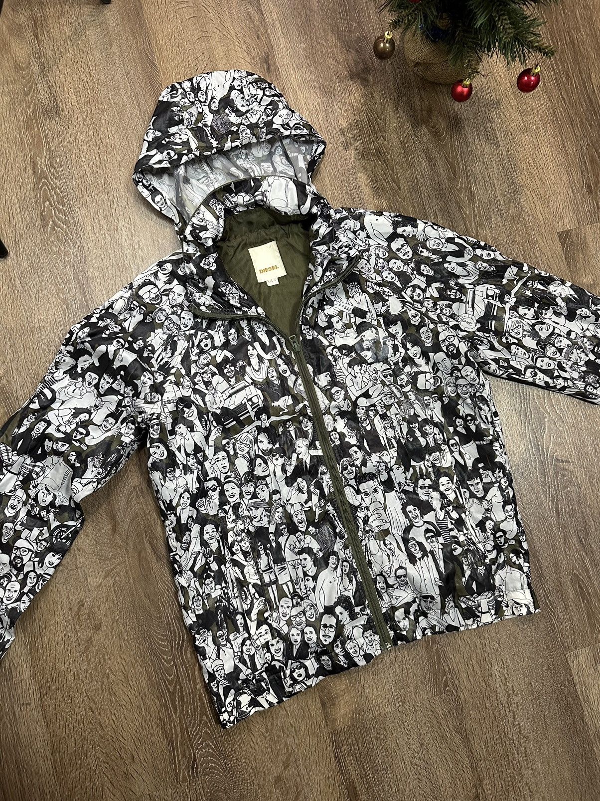 Diesel × Vintage Diesel Vintage Nylon Jacket Drawing With A Lot Of People Size US S / EU 44-46 / 1 - 3 Thumbnail
