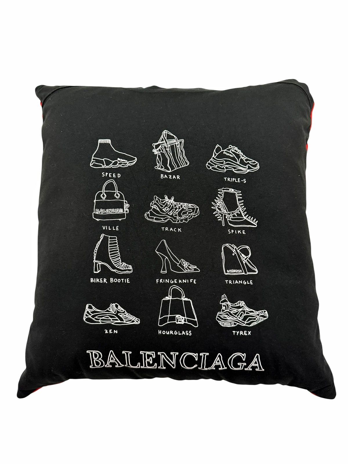 Balenciaga $1450 Recycled T-Shirt Upcycled Reconstructed Pillows Size ONE SIZE - 2 Thumbnail