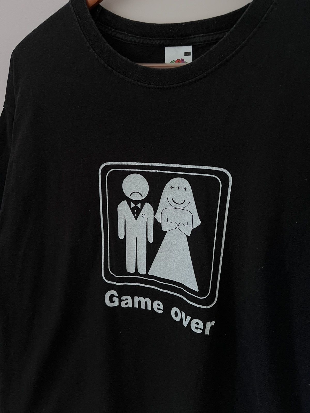 Vintage VERY RARE Chick humor tee Game over wife L Size US L / EU 52-54 / 3 - 3 Thumbnail