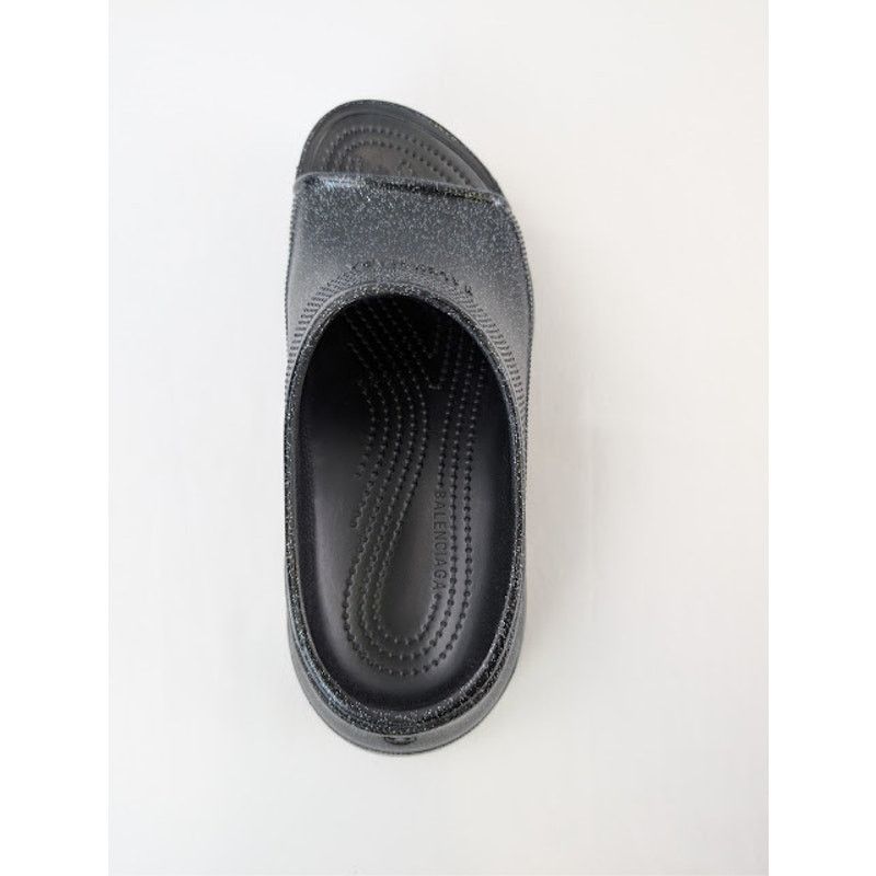 Balenciaga × Crocs o1rshd1 Q:2 / Pool Slide Slipper Sandals in Black Size US 8 / IT 38 - 18 Thumbnail