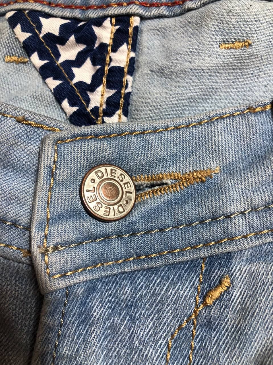 Diesel × Vintage Vintage Y2K Diesel Washed Distressed Denim Jeans Slim Size US 34 / EU 50 - 17 Thumbnail