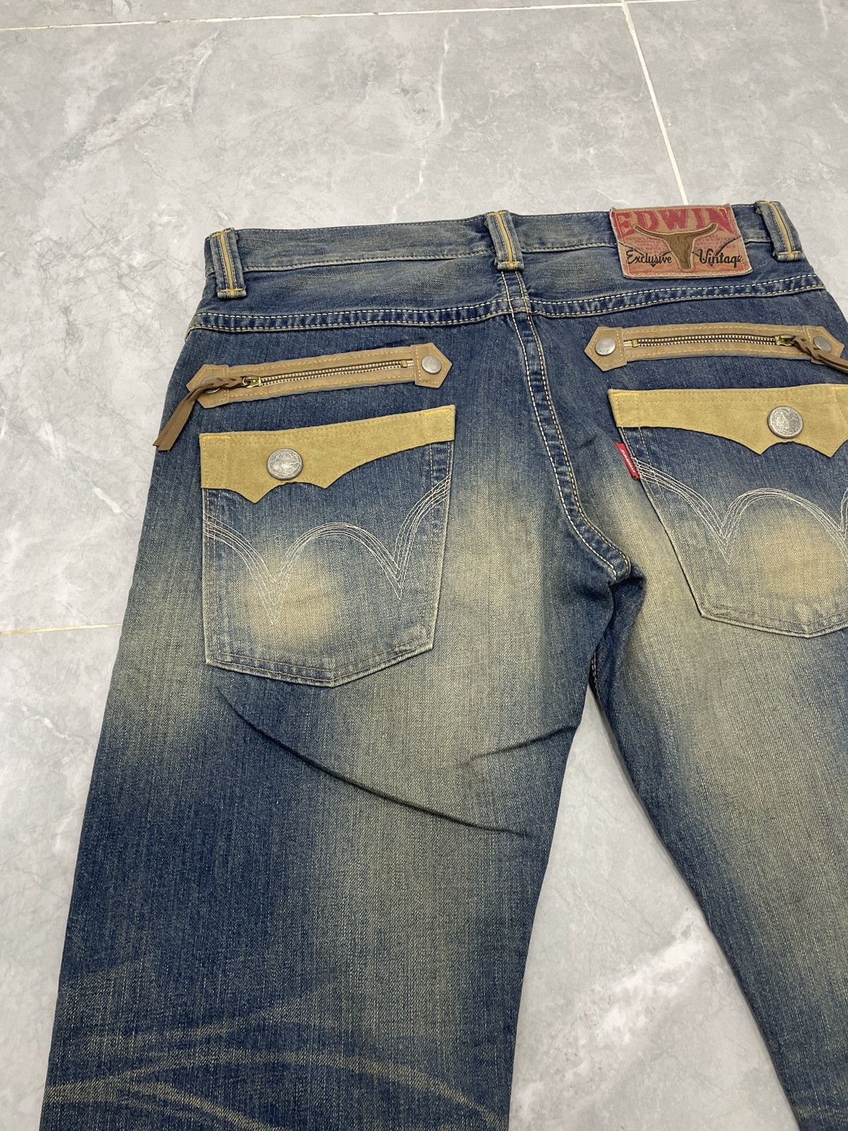 Edwin VINTAGE EDWIN 483XVS VINTAGE SYLE DENIM PANT BORO WIDELEG Size US 34 / EU 50 - 12 Thumbnail