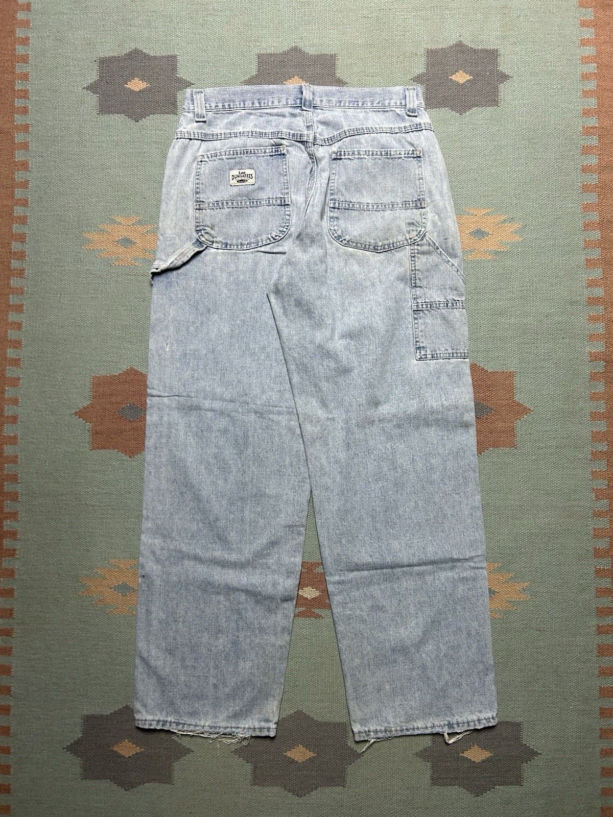 Vintage Vtg Lee can’t bust em carpenter jeans light wash baggy 32x31 Size US 32 / EU 48 - 1 Thumbnail