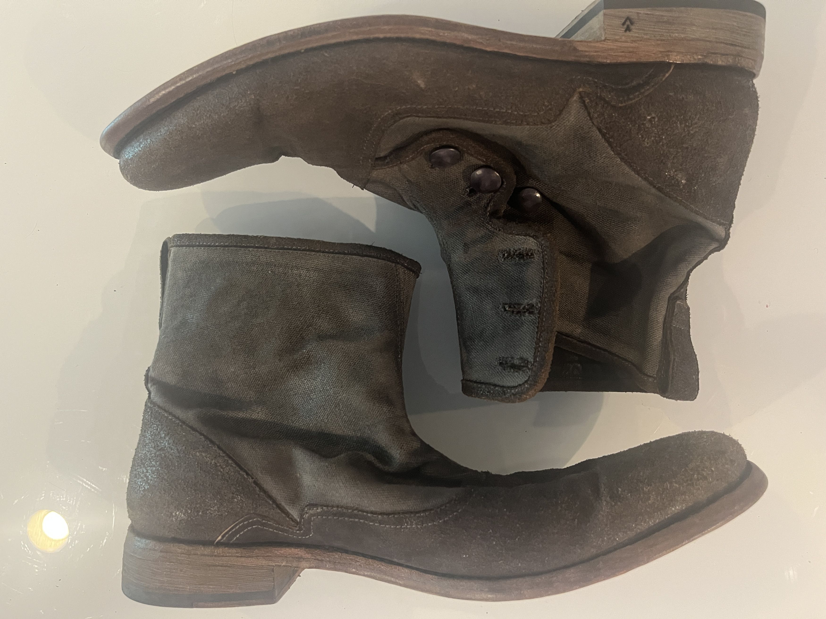 Varvatos Made in Italy 5 Button Boot Roughout Nubuck Edition