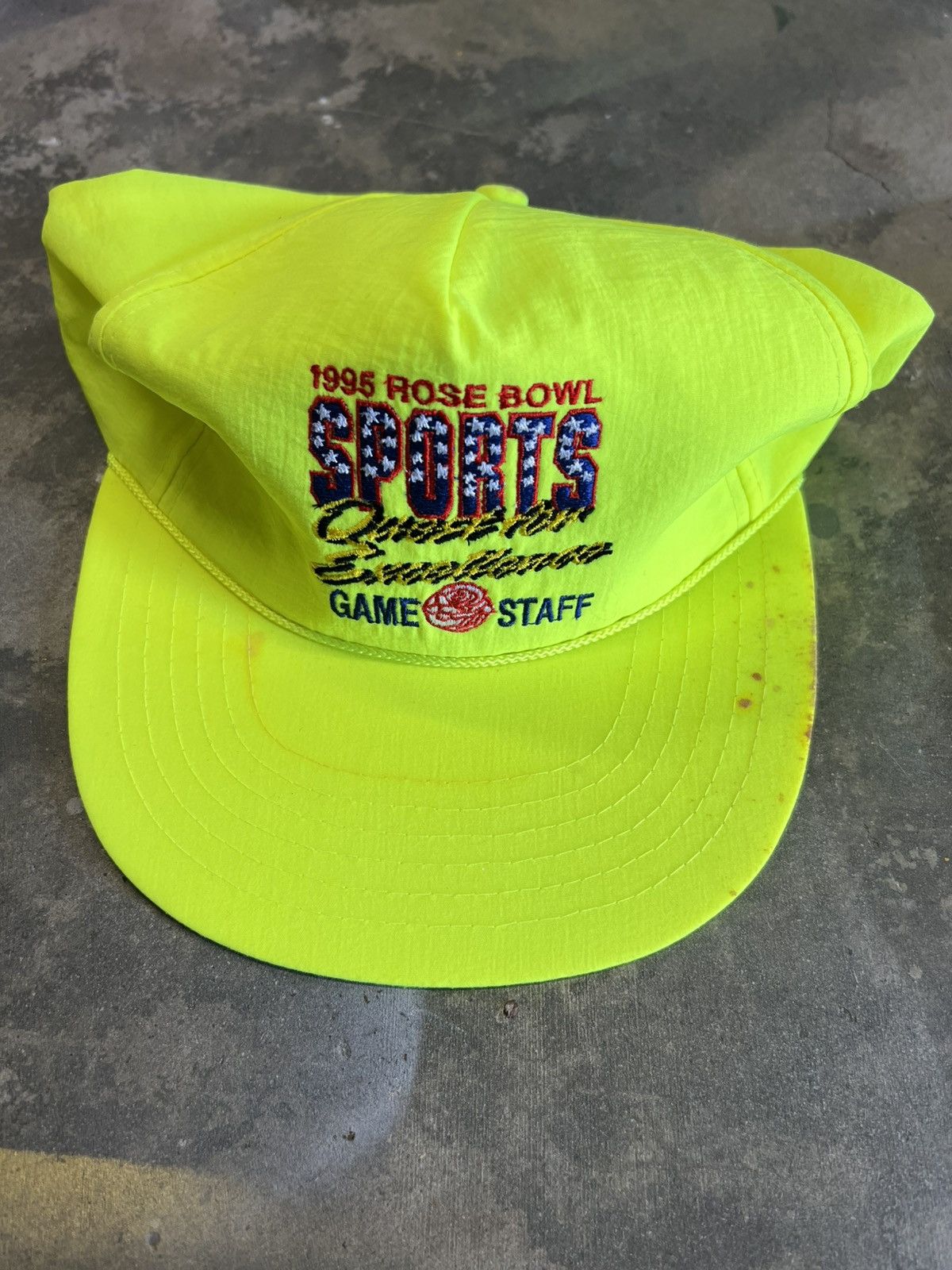 Vintage Vintage 1995 Rose Bowl Sports Game Staff Hat Size ONE SIZE - 4 Thumbnail