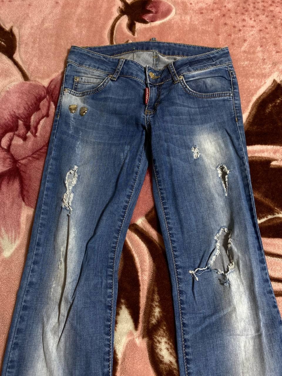 Dsquared2 × Vintage Vintage Dsquared2 Distressed Painted Made in Italy Jeans Size US 27 - 18 Thumbnail