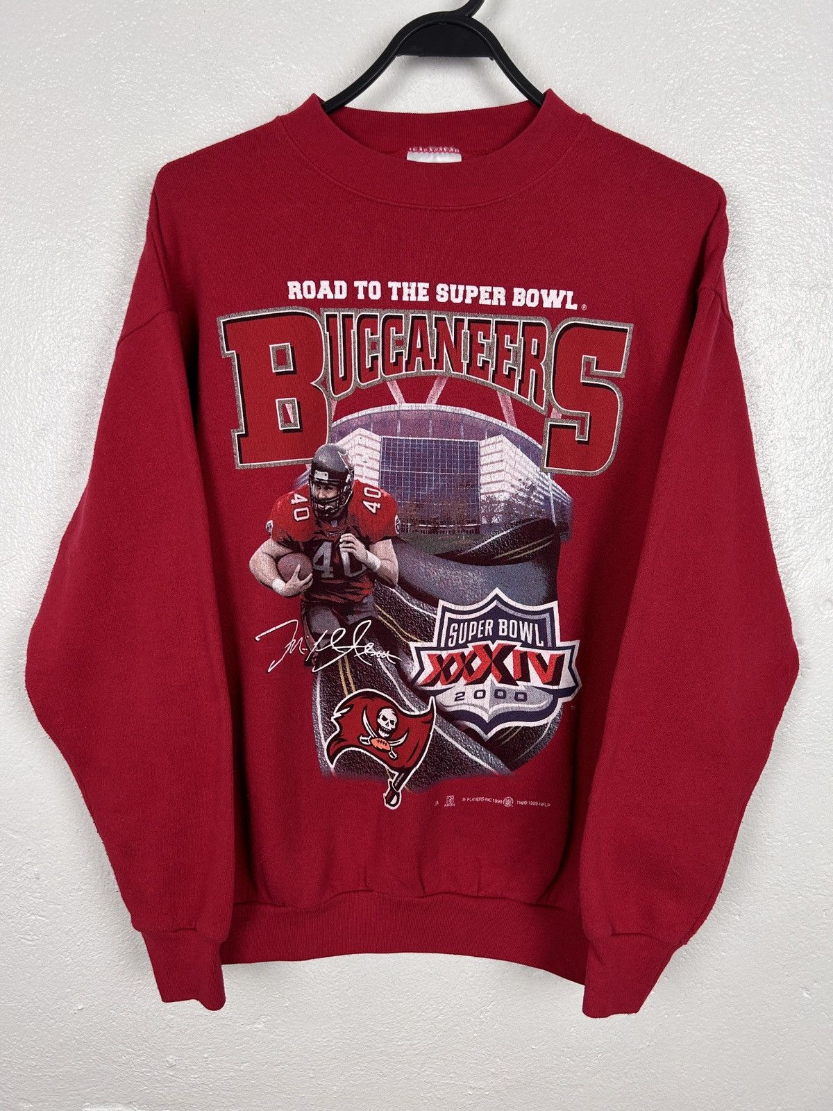NFL 00s Vintage 2000 Super Bowl XXXIV Bucaneers Tultex Sweat Size US M / EU 48-50 / 2 - 1 Thumbnail